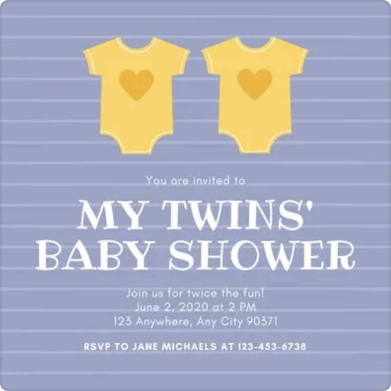 Personalized baby shower invitations with Canva