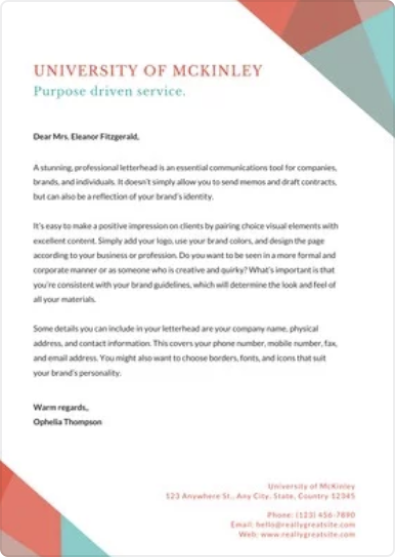 Beautiful, professional letterheads with Canva
