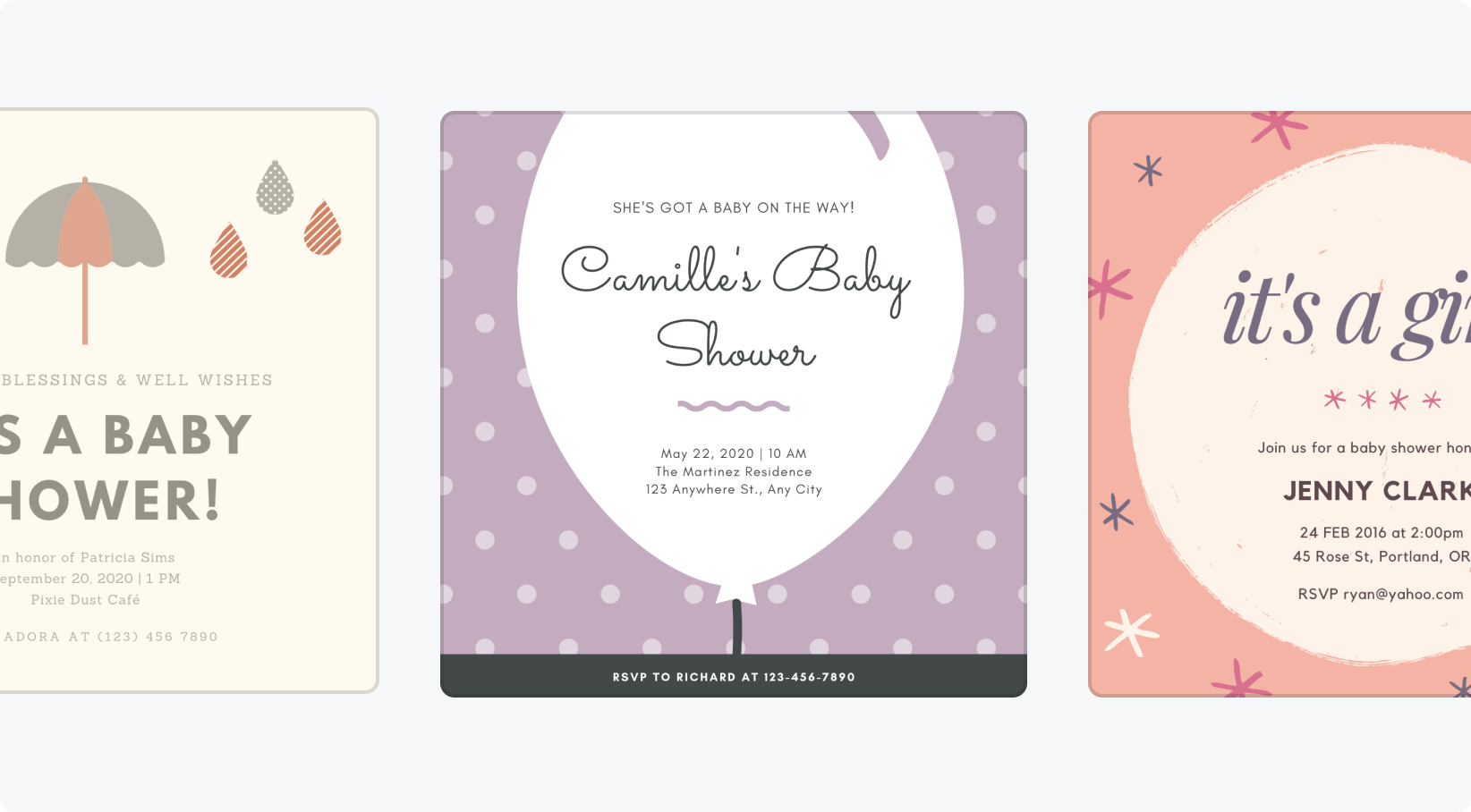 Personalized baby shower invitations with Canva