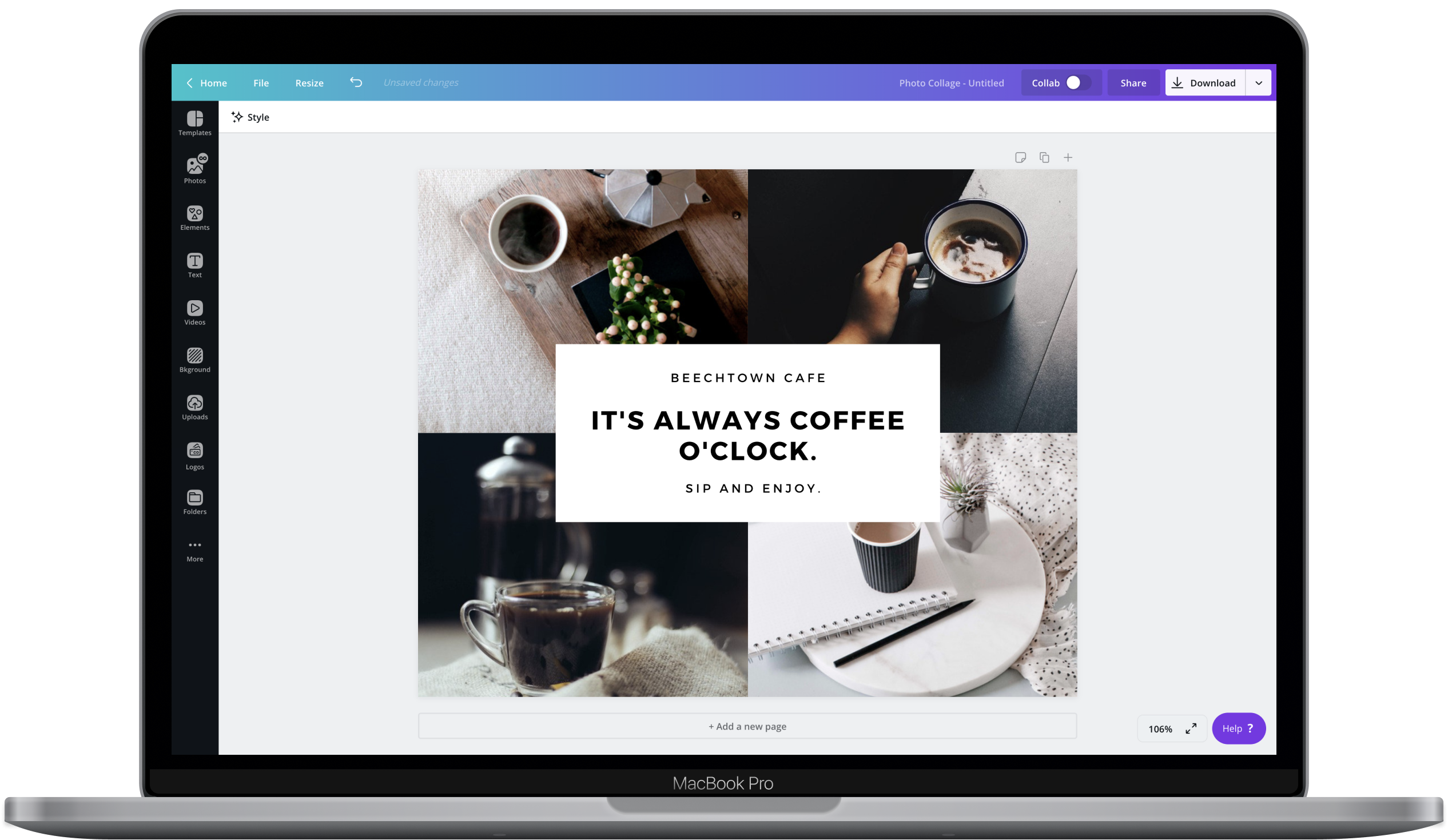Easytoprint, customizable photo collages with Canva