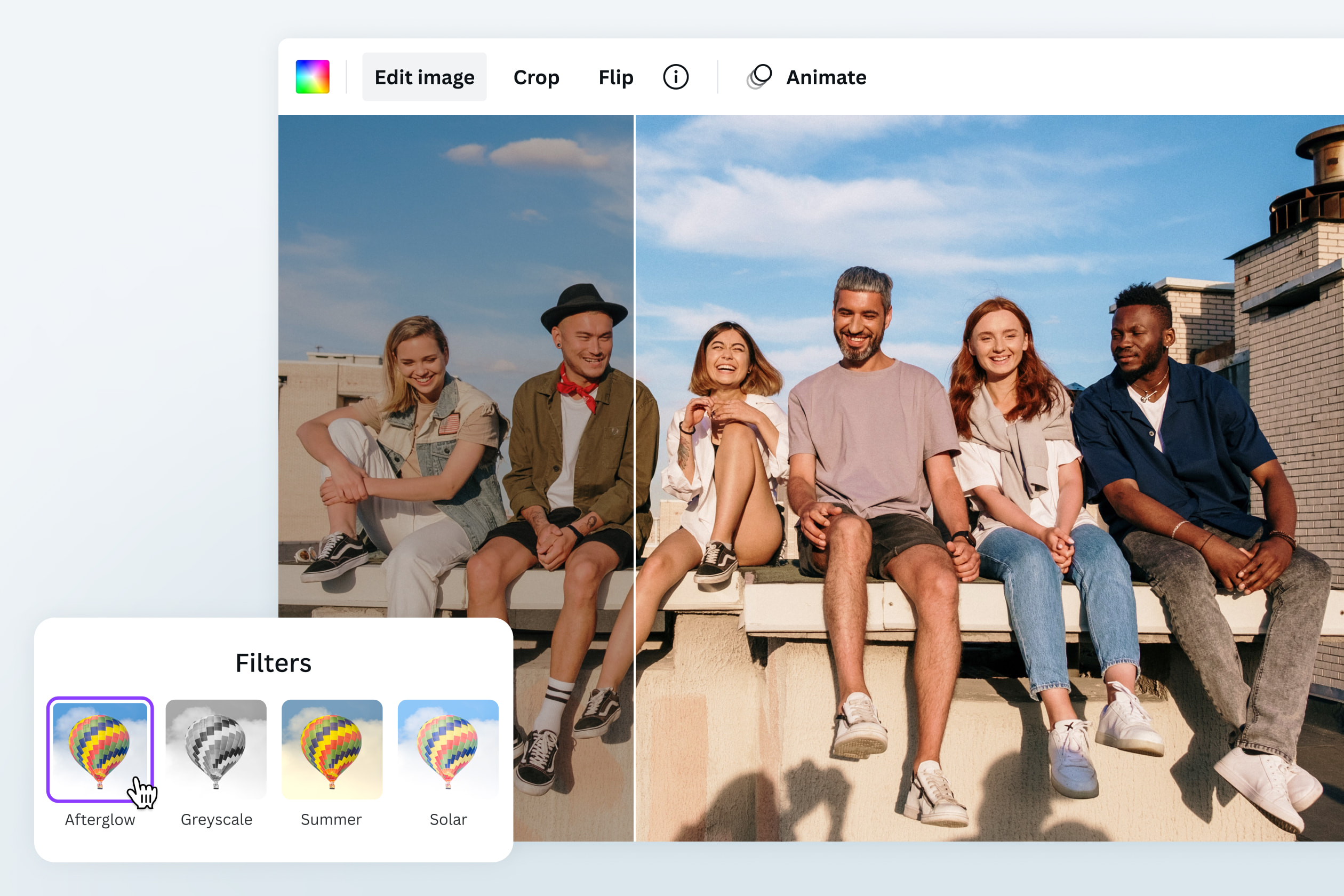 Fitur Mencerahkan Foto Online Cerahkan Gambar Canva