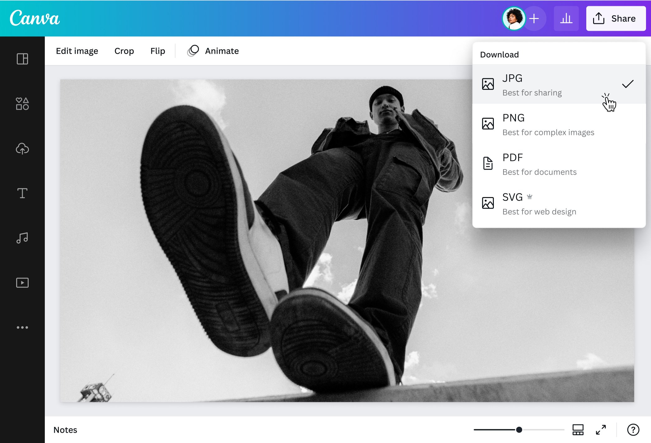 Convertir HEIC en JPG en ligne gratuitement Canva