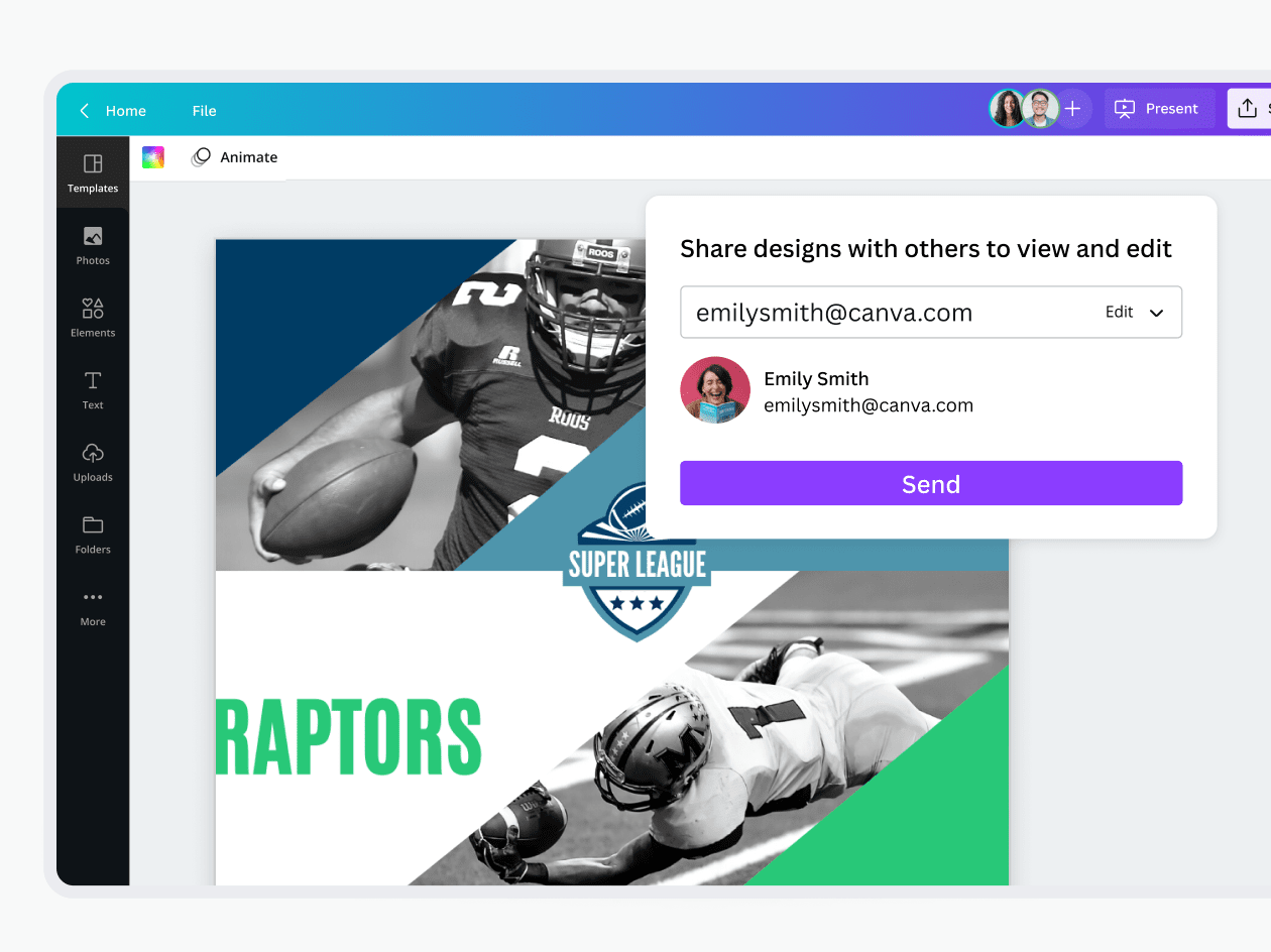 Graphic Design & Marketing Solutions for Sports Teams Canva