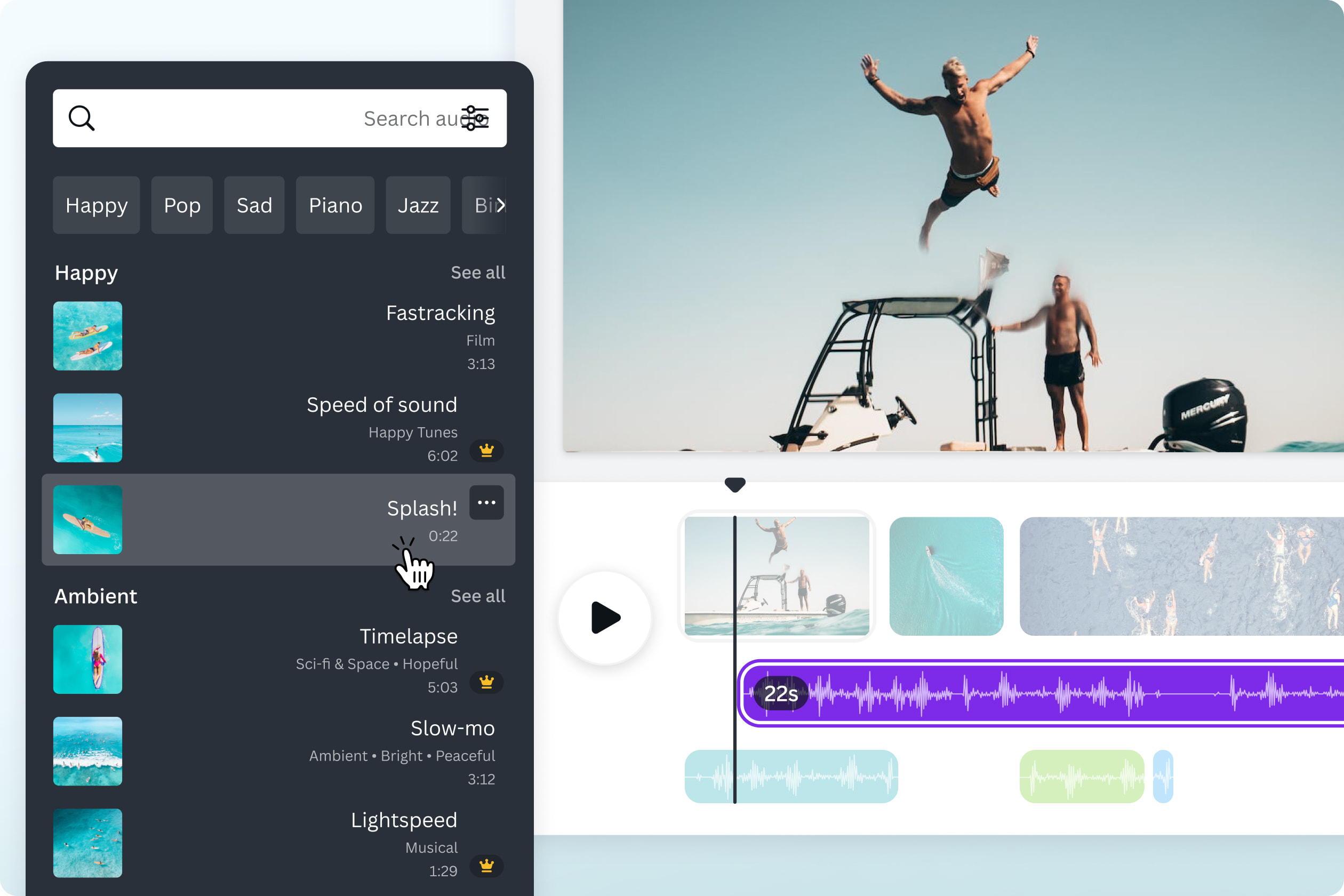 Vídeo em câmera lenta slow motion online gratuito canva