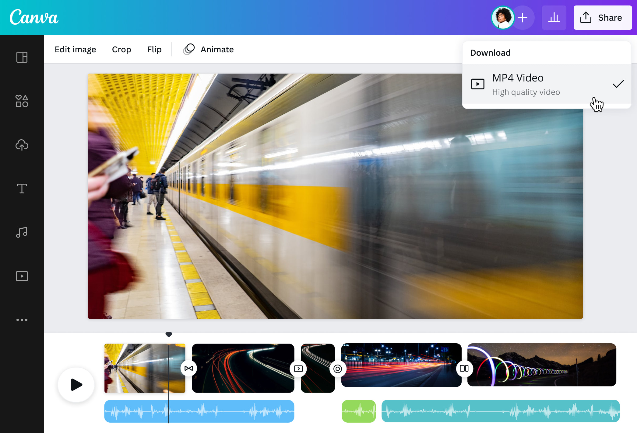Accélérer une vidéo en ligne gratuitement | Canva