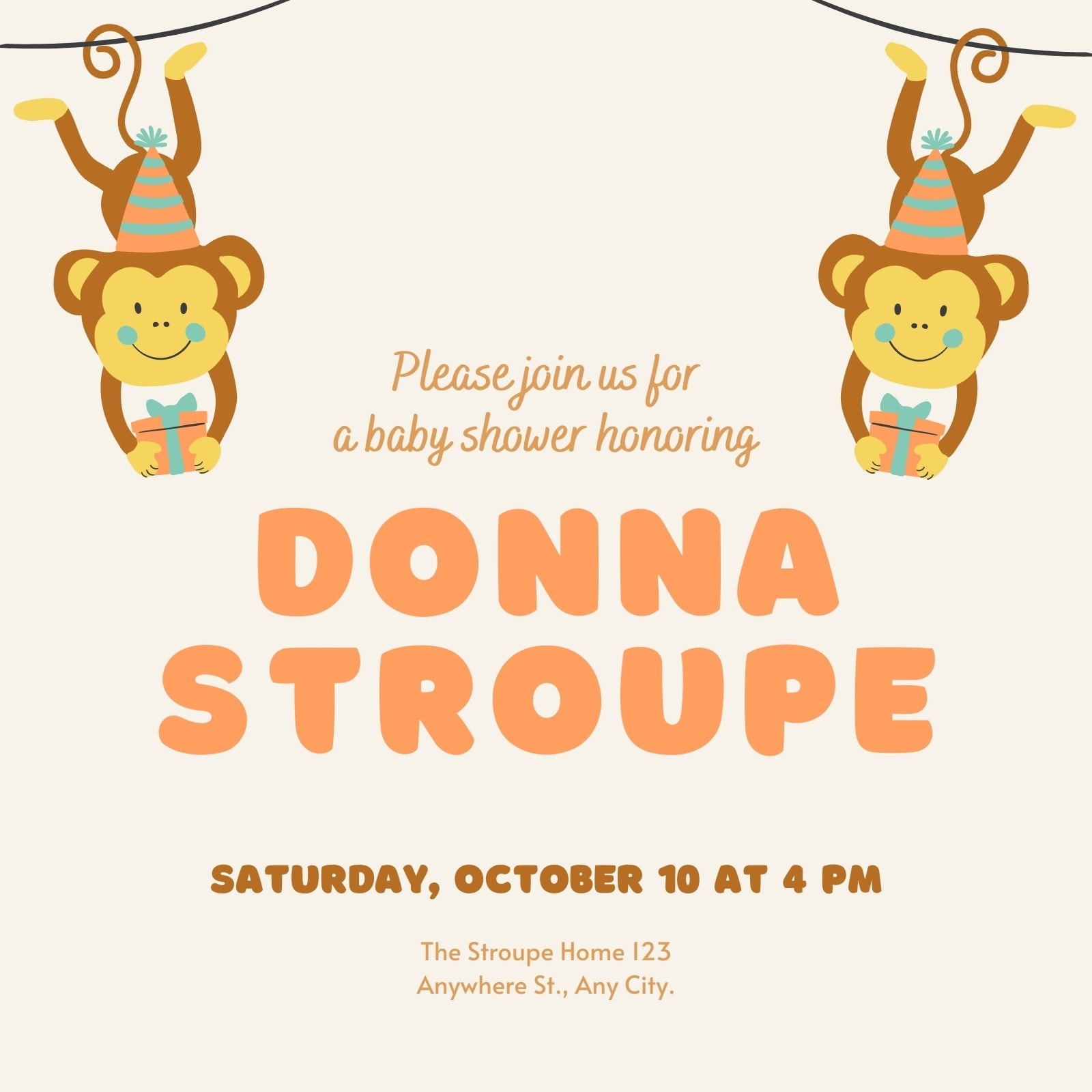 Make Your Own Baby Shower Invitation Canva
