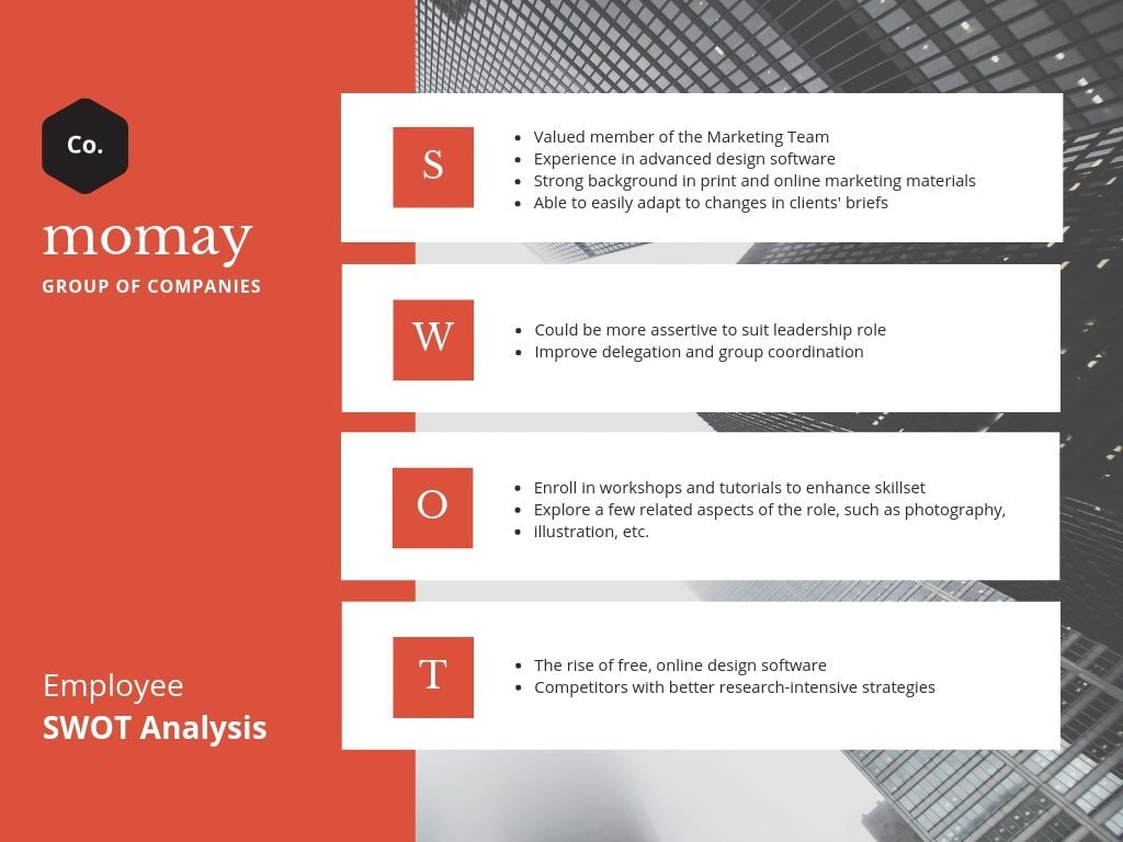 Fazer análise SWOT (FOFA), criar planeamento SWOT - Canva, image size:1024x768