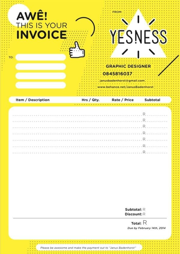Invoice Design: 50 Examples To Inspire You | Canva