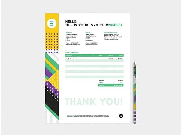 Invoice Design: 50 Examples To Inspire You | Canva