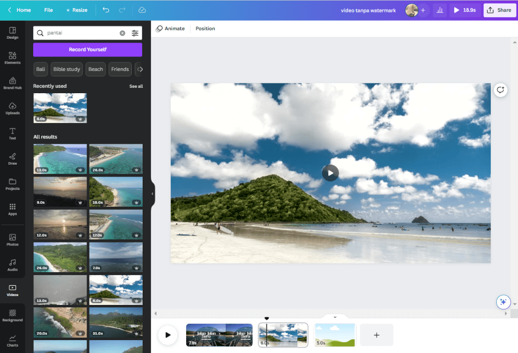 Edit Video Tanpa Watermark Gratis Canva