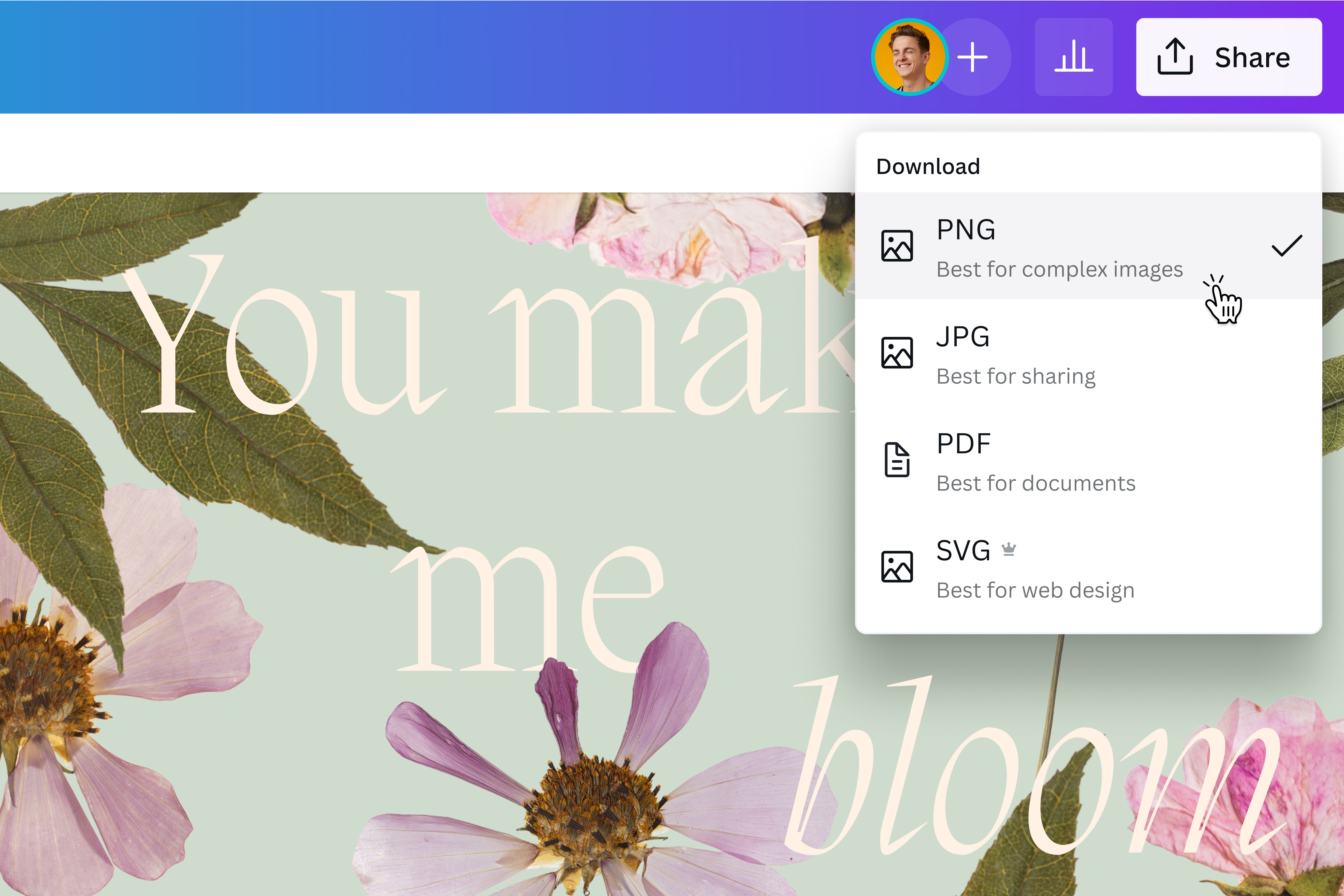 Kostenlos online pdf in png umwandeln canva