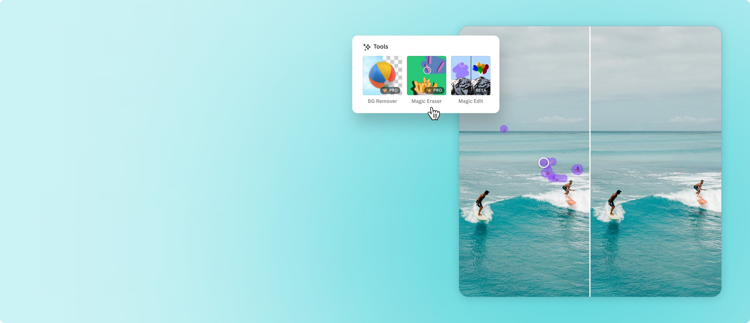 Borrador mágico: Limpia fotos online con un clic | Canva