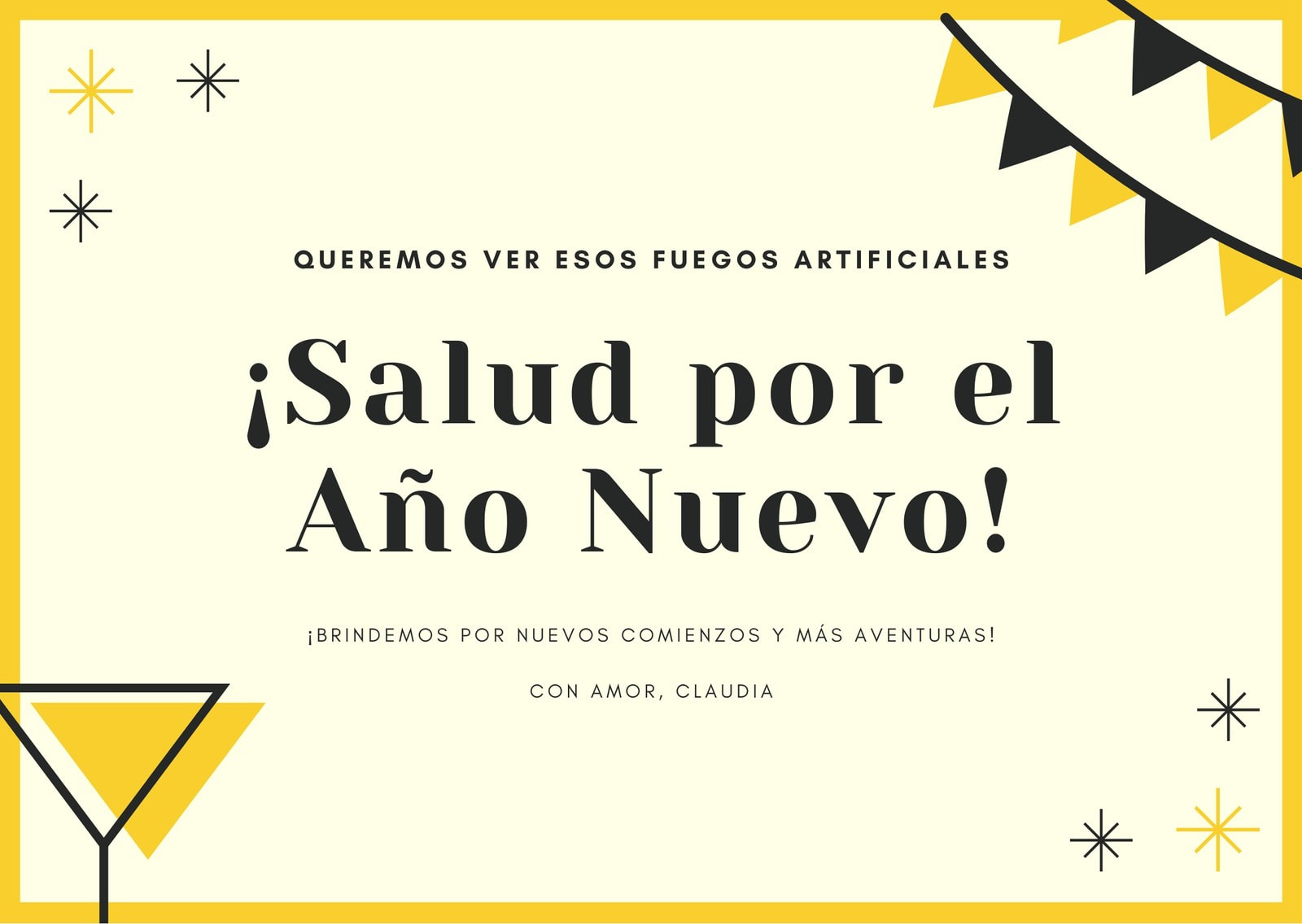 Crea tarjetas de Año Nuevo online gratis - Canva