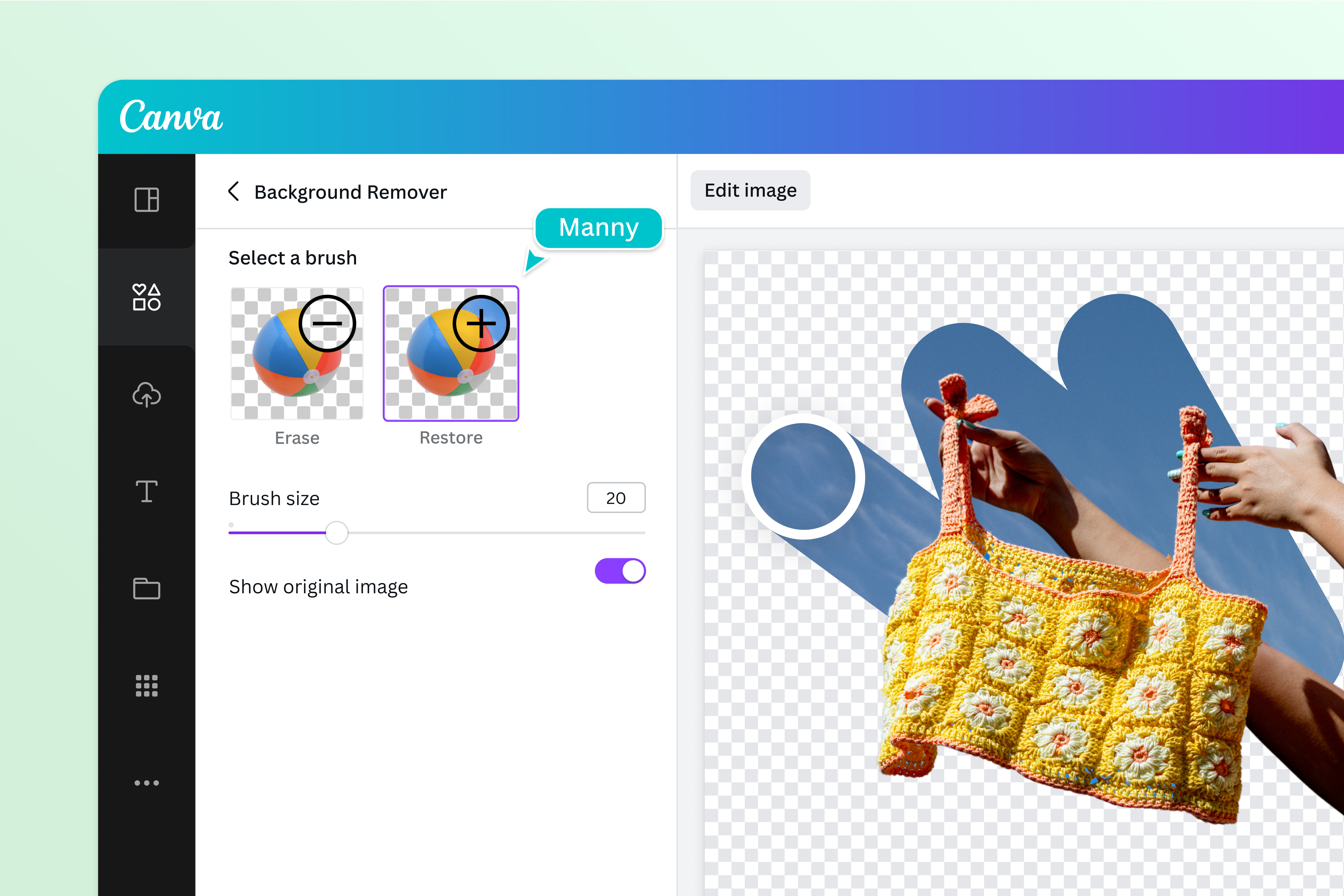 เครื่องมือลบพื้นหลังรูปภาพออนไลน์ | Canva