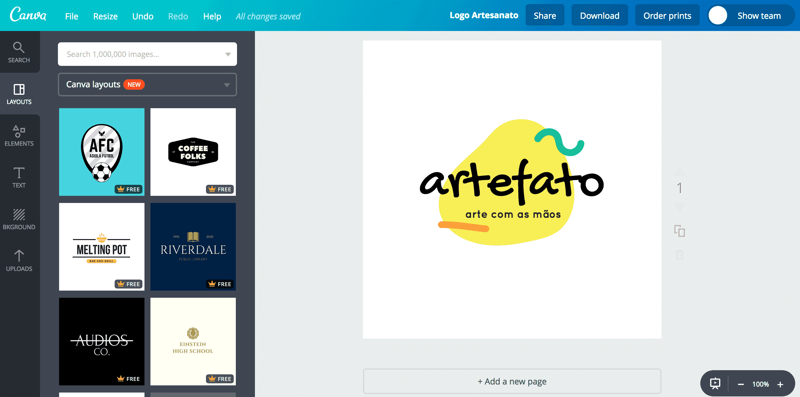 Personalize a criação do seu logo de artesanato com o Canva