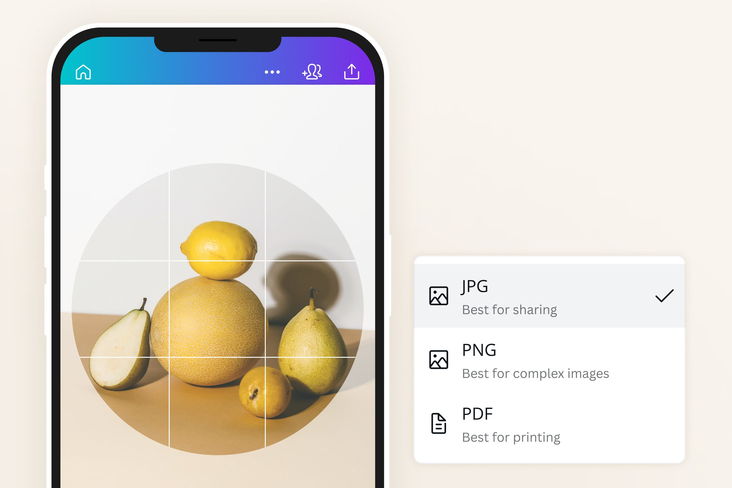 Recortar imagen en círculo online gratis Canva