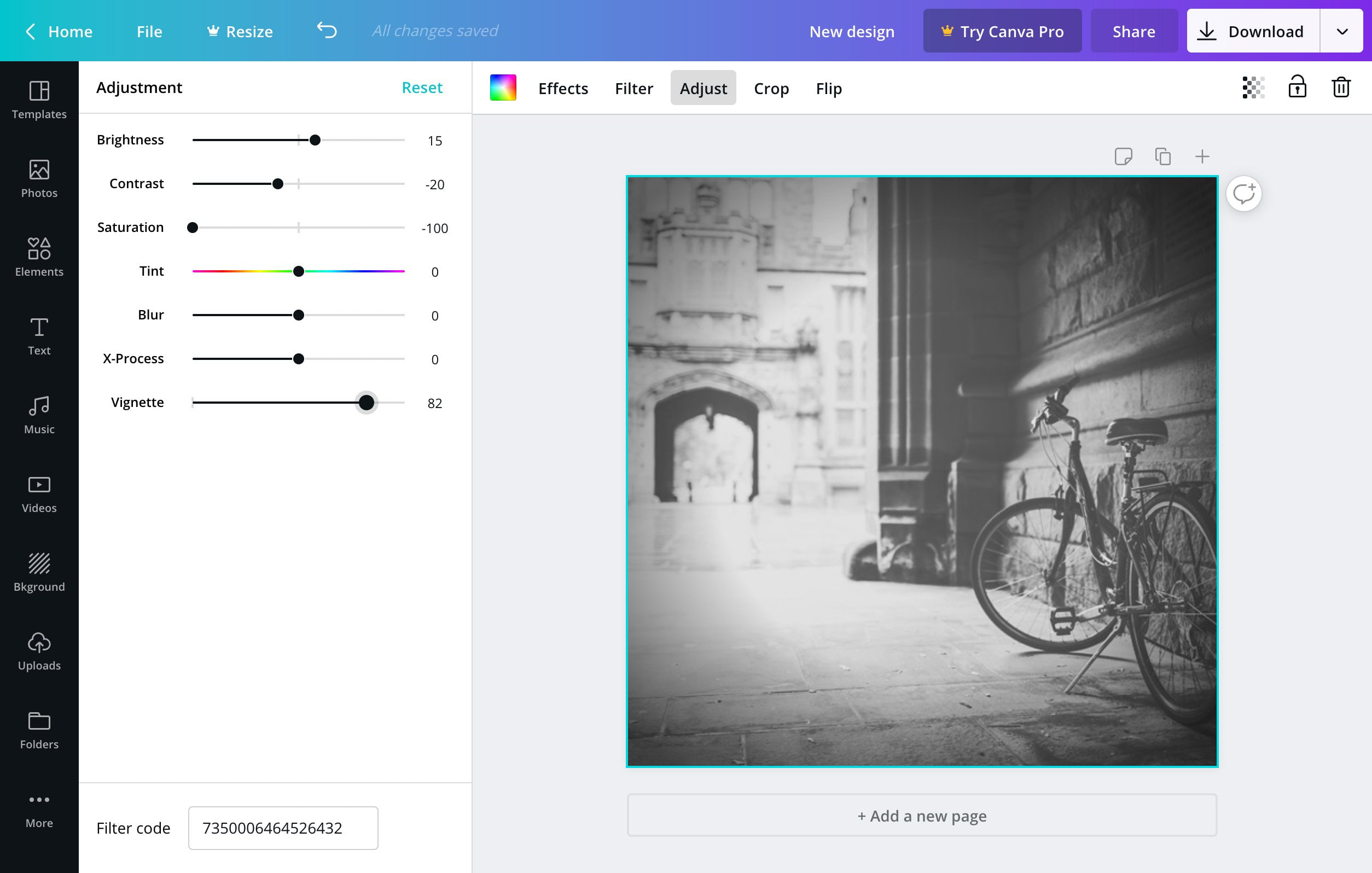 Créer un effet de sur vos photos en ligne Canva