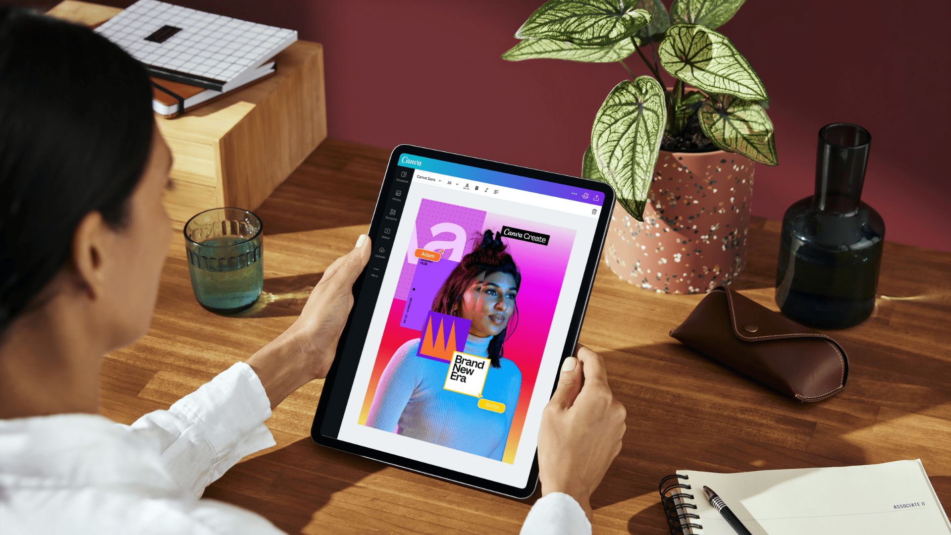 Brand new era Canva design on a tablet