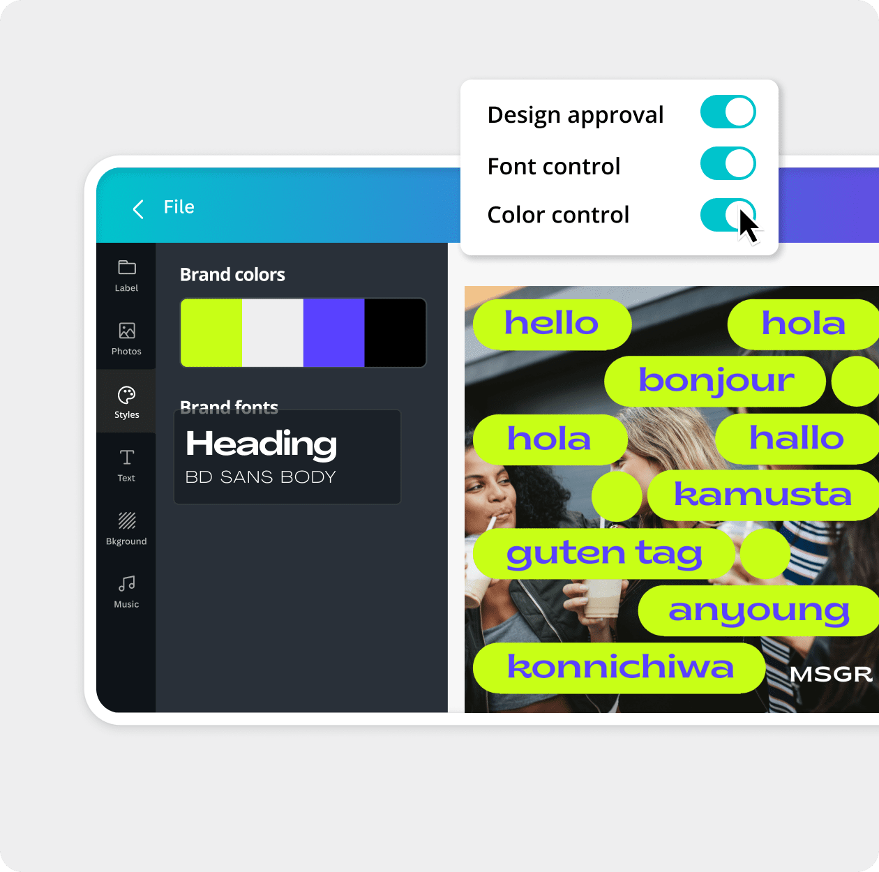 Brand kit for tech companies in Canva