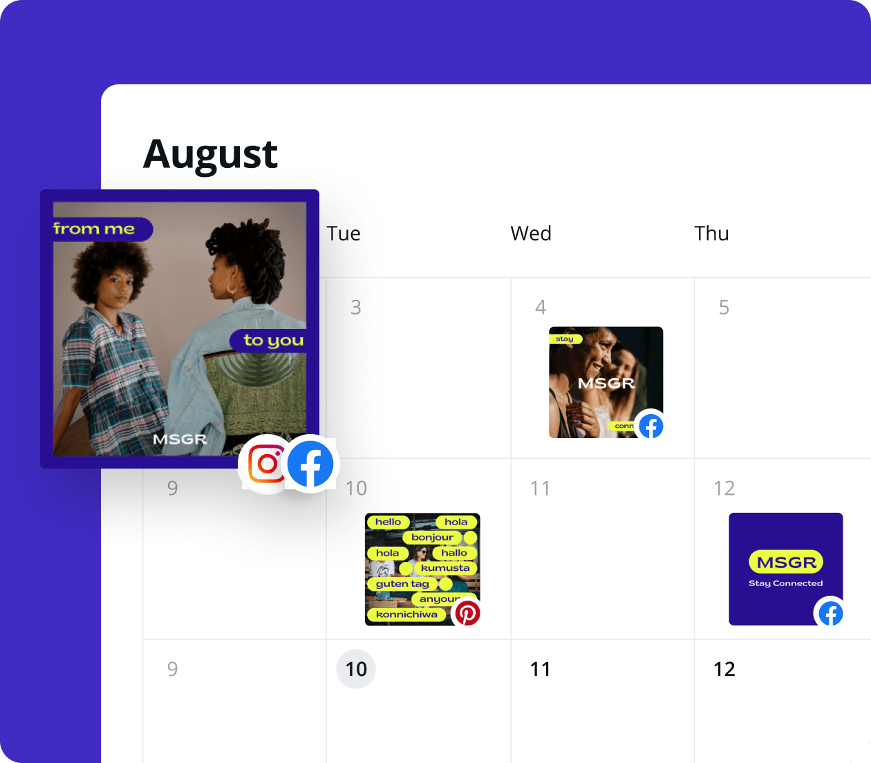 Content planning and scheduling for tech teams in Canva
