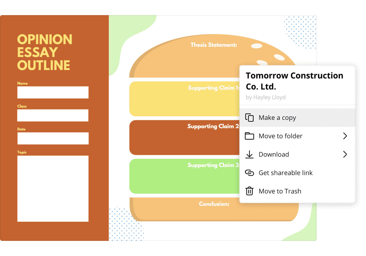 Visuelle Advance Organizer online erstellen Canva