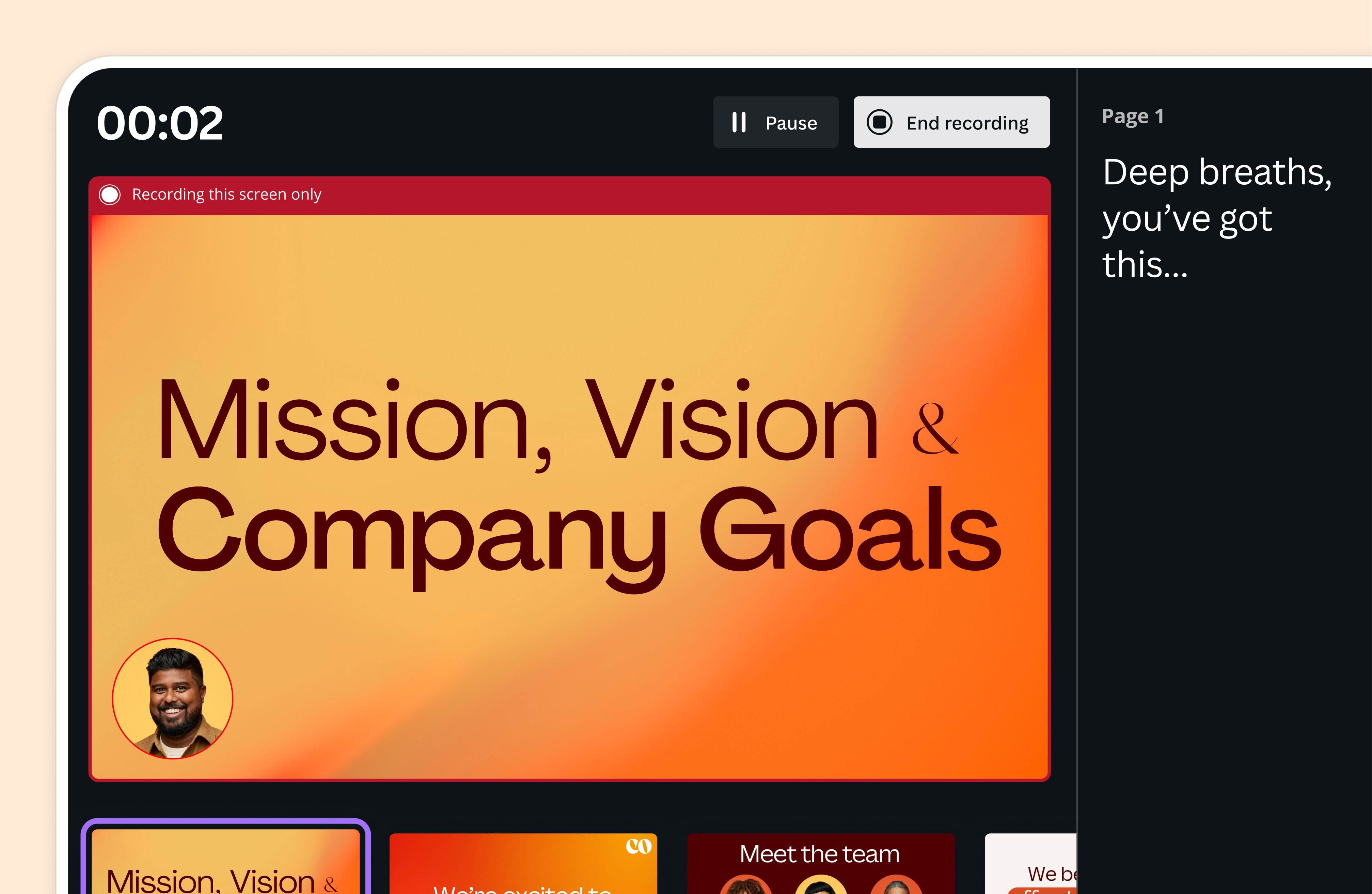 Start recording with our online video recorder