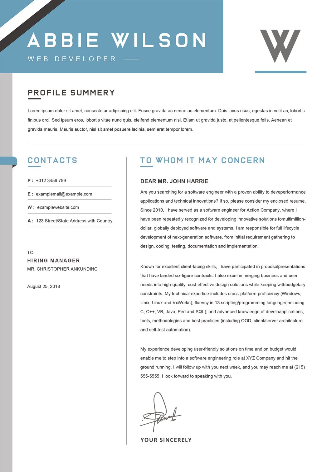 25 Cover Letter Examples Canva