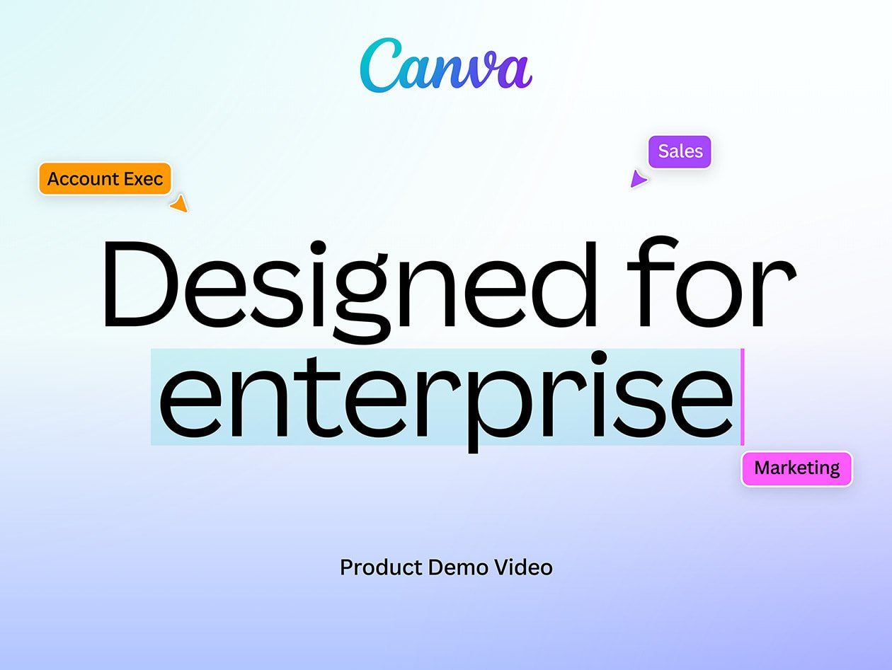 Watch a Canva Enterprise demo video