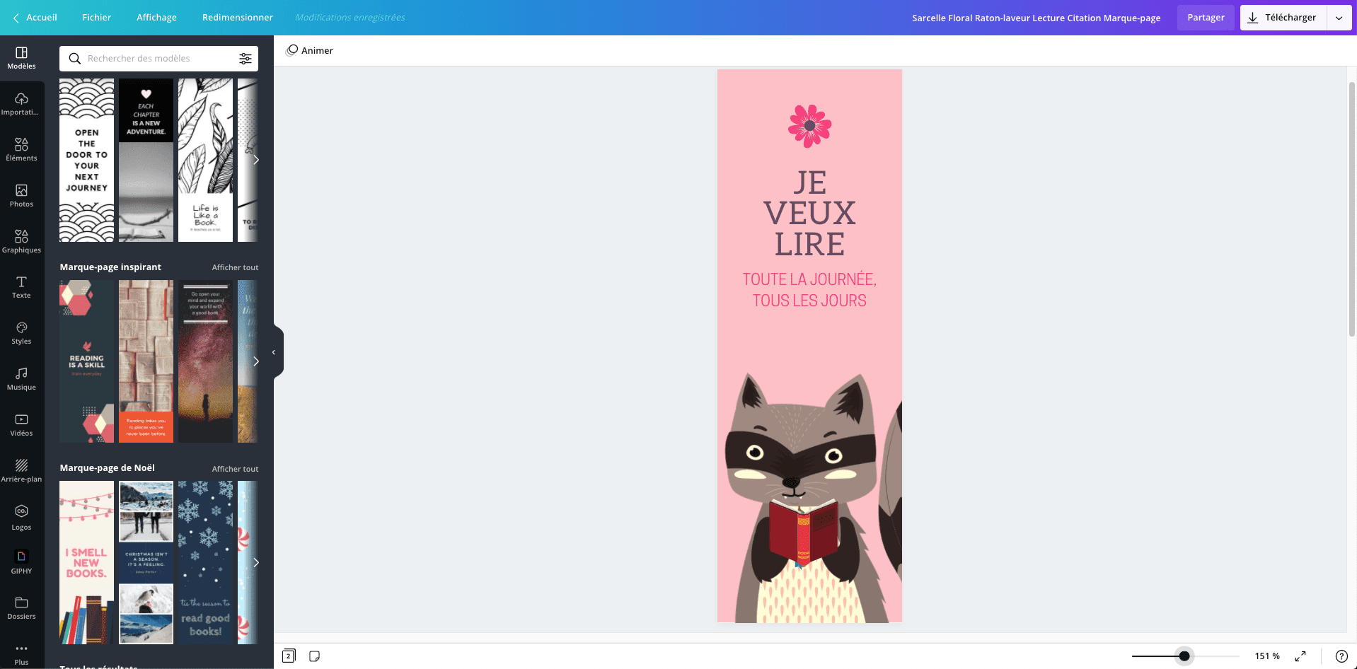 Faire Un Marque page Imprimer 100 Personnalis En Ligne Canva