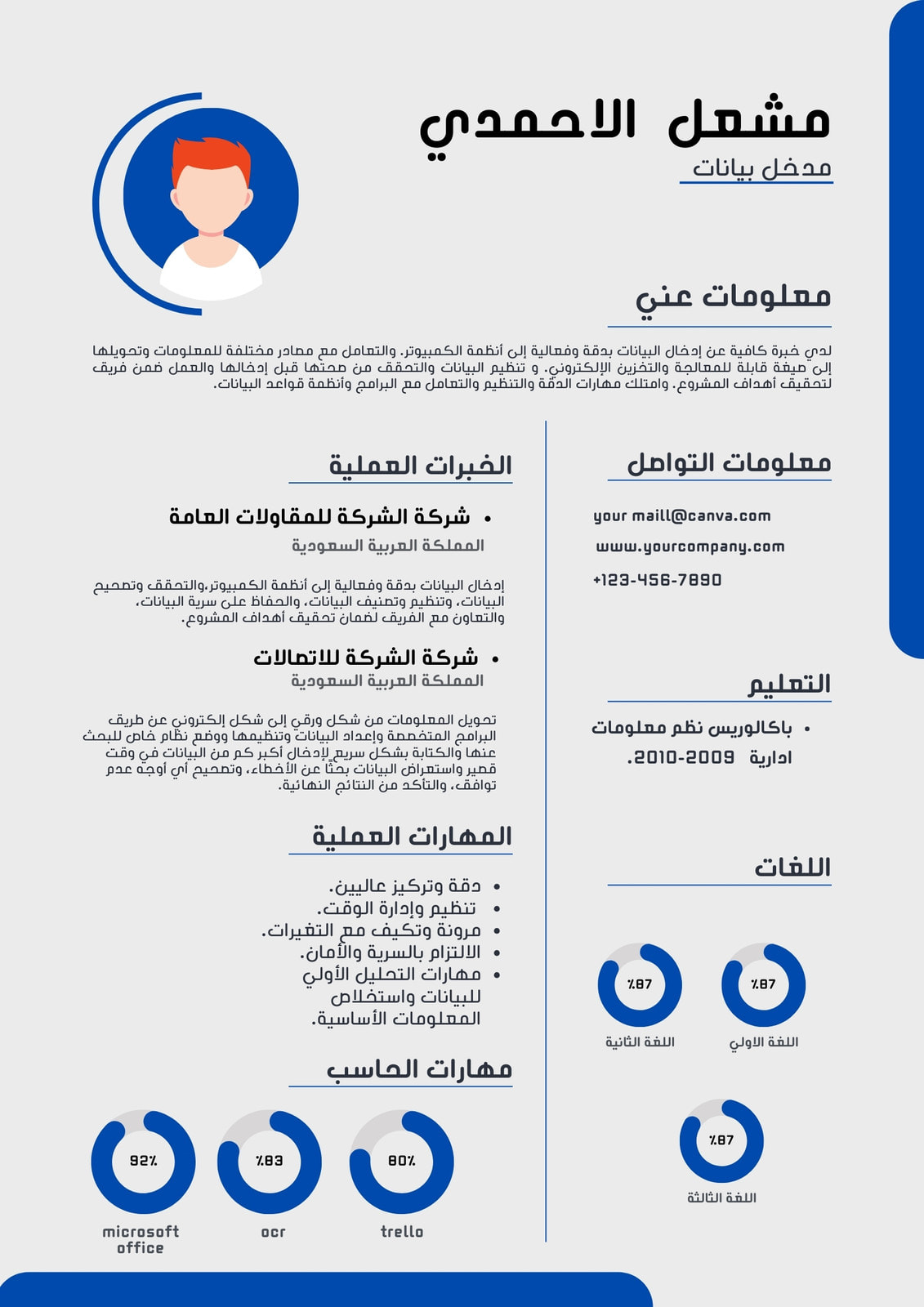 عمل cv مجانا - عمل cv احترافي أونلاين - Canva