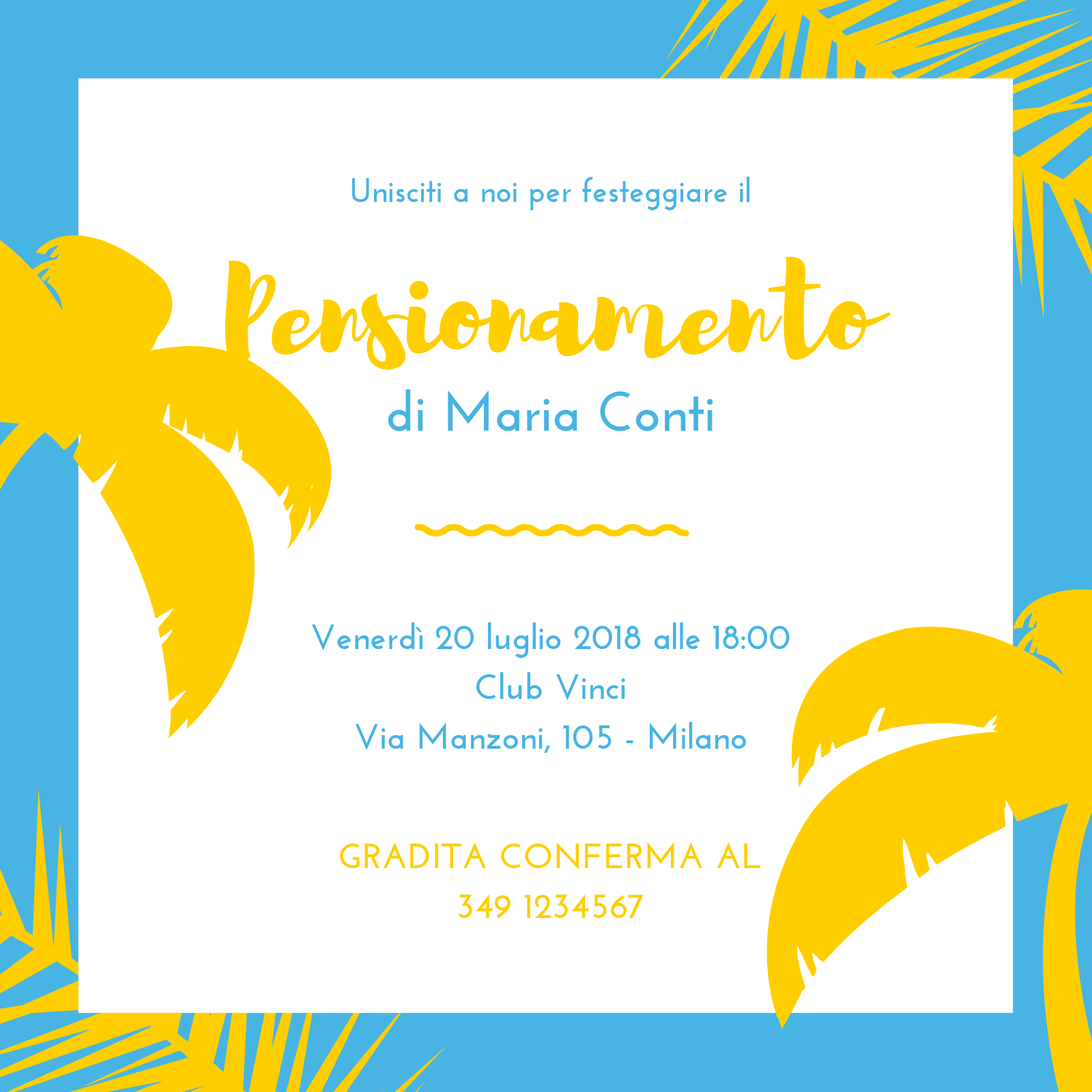 invito per festa a sorpresa