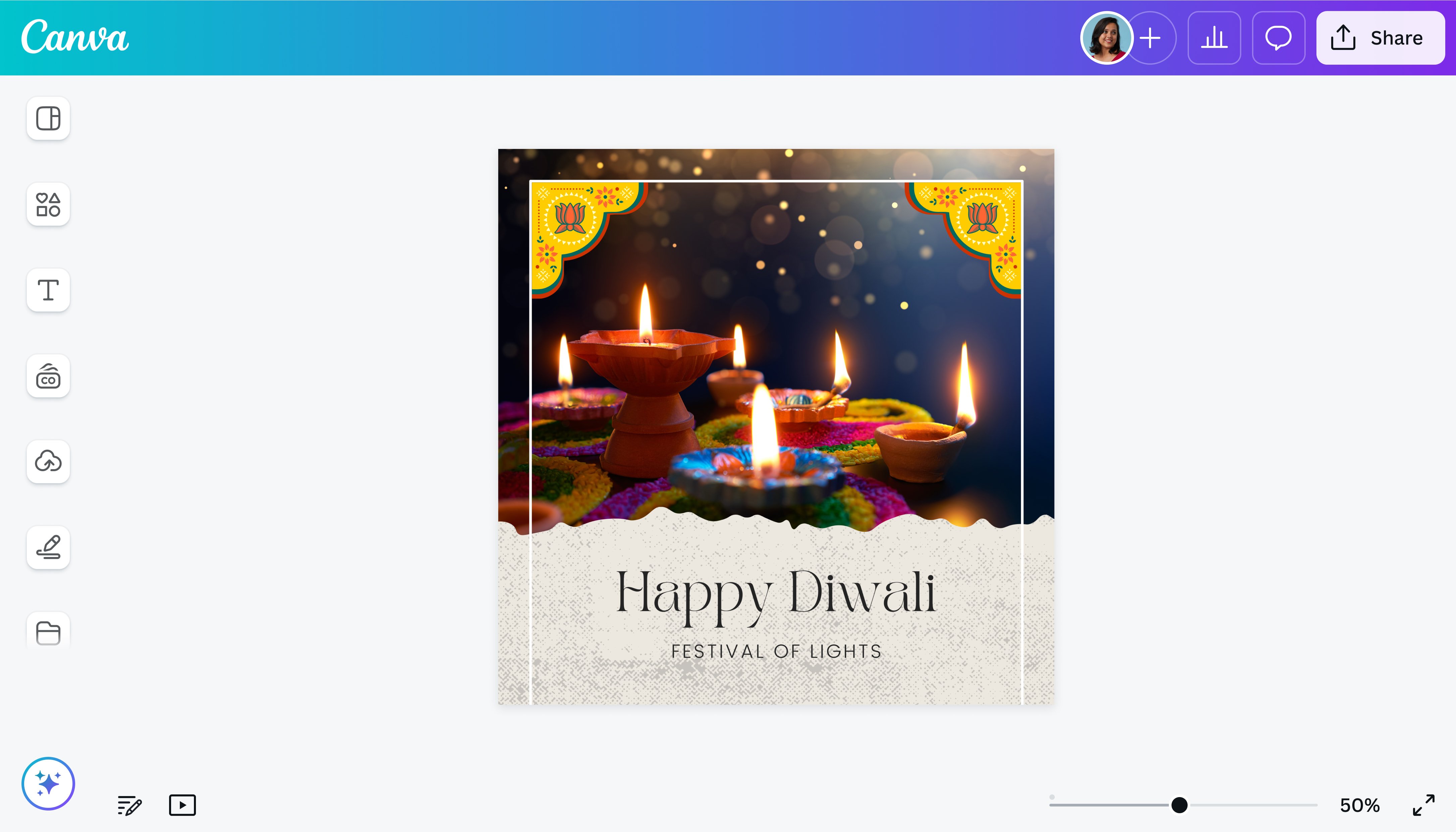 Free Diwali Card Maker - Make AI Diwali Greeting Card | Canva