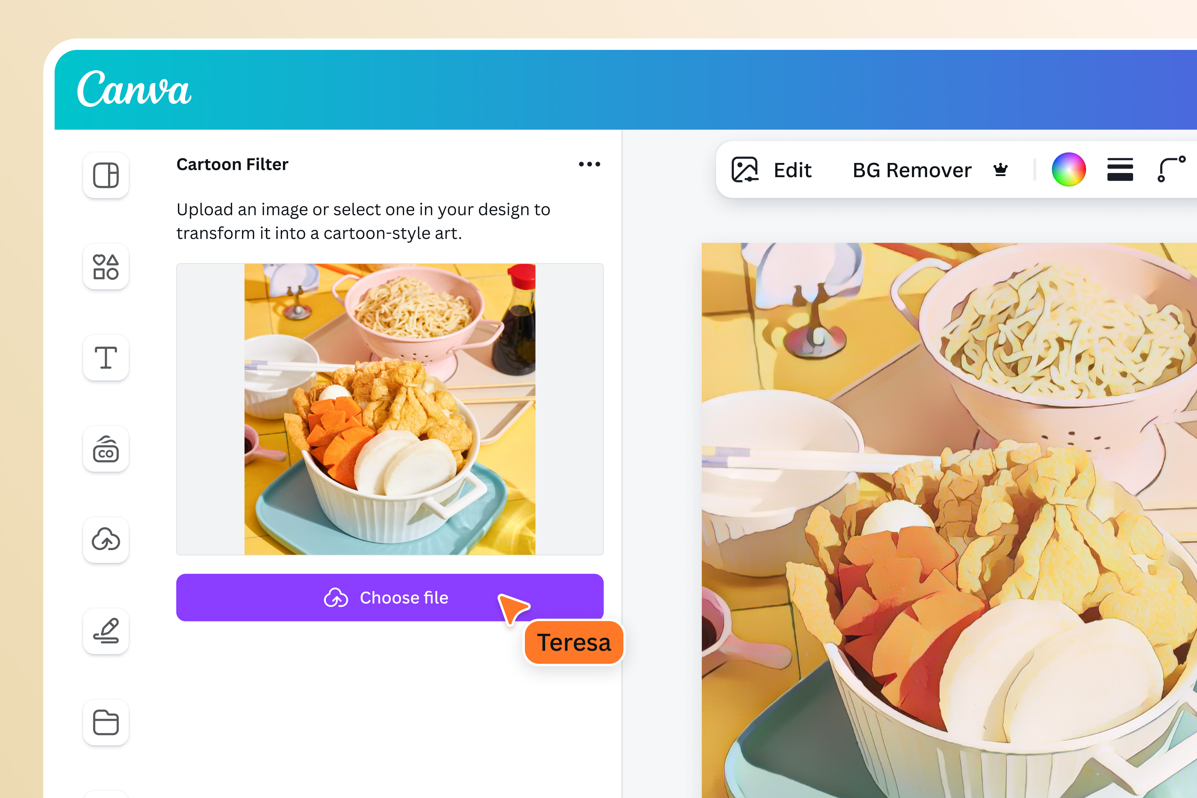 Convertir foto a caricatura con IA - Generador de caricaturas | Canva