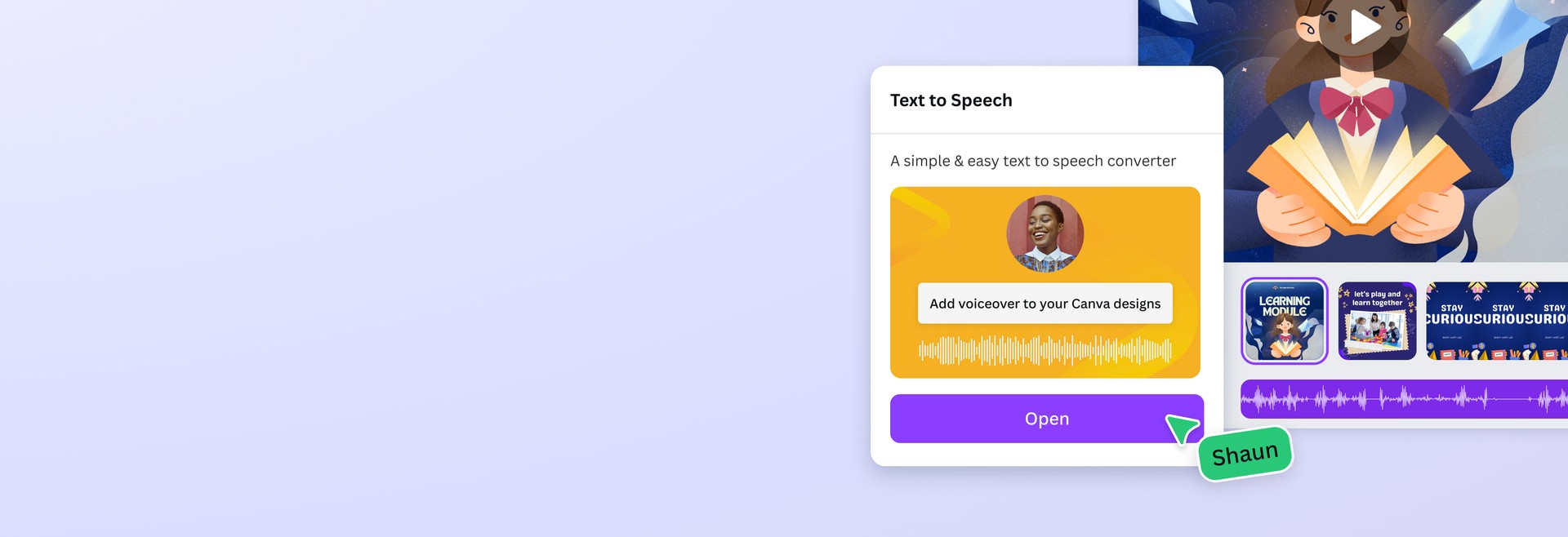 Turn Text to Speech in Seconds | Canva