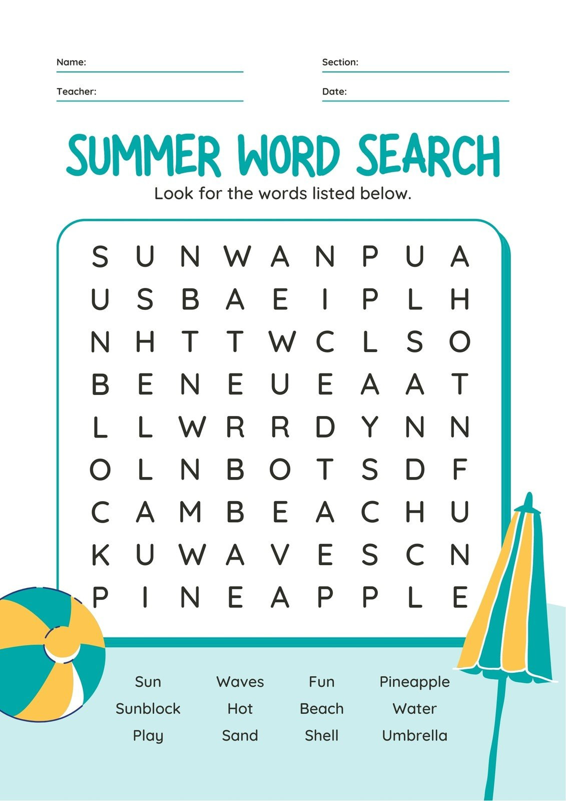 Free Word Search Maker – Make Your Own Word Search | Canva