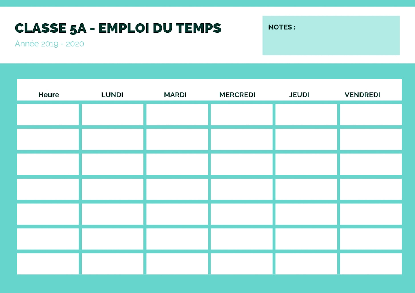 Emploi Du Temps Pour Agenda 10 Mod les T l charger Canva