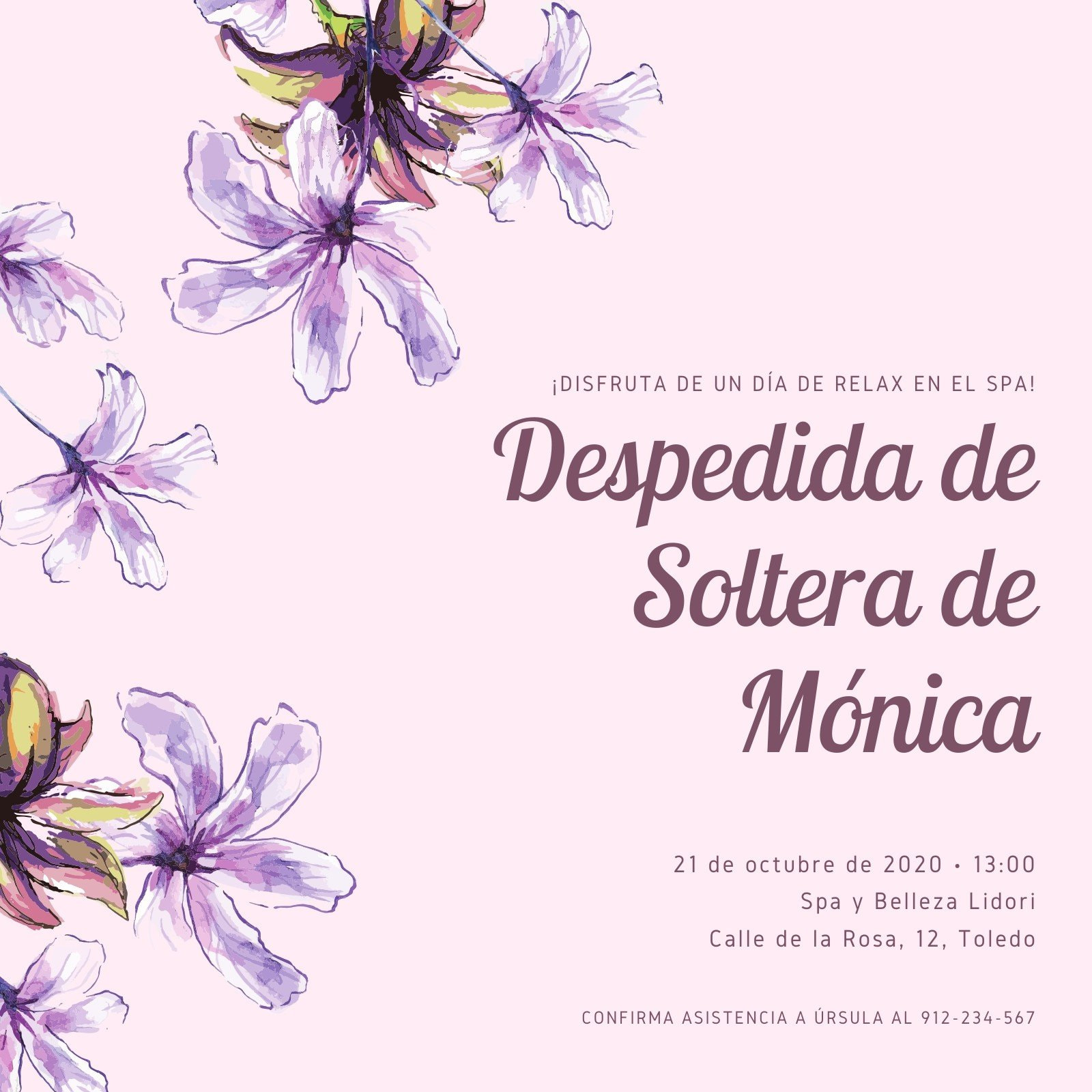 Plantilla De Diseño De Invitación Para Despedida De Soltera Crea
