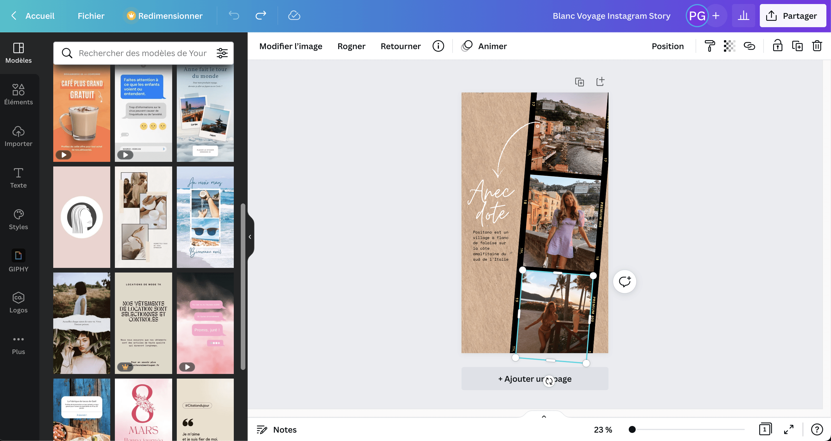 Faire une story Instagram originale en ligne gratuitement | Canva