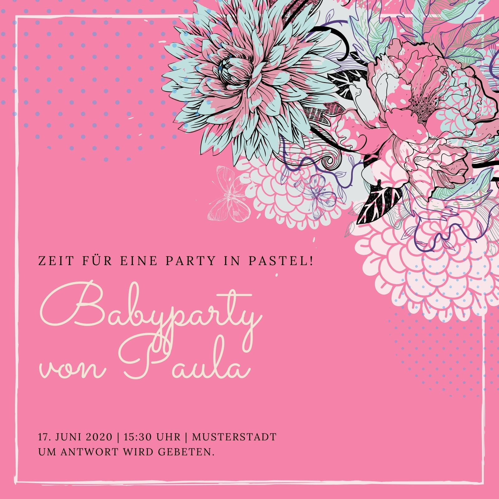 Kostenlose Druckbare Babyparty Einladungen