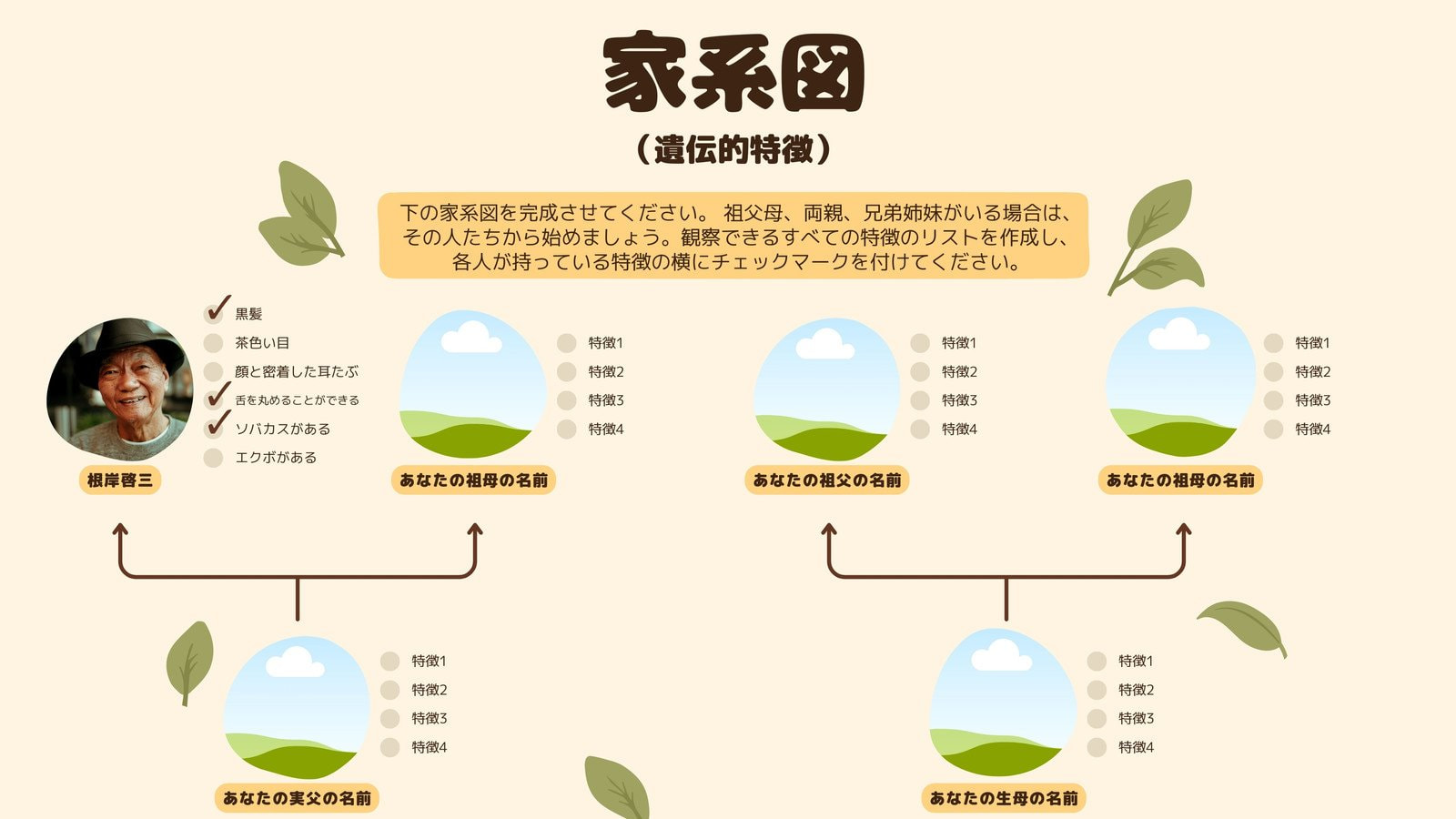 オンラインの無料ジェノグラムメーカー（家族図）と例 | Canva