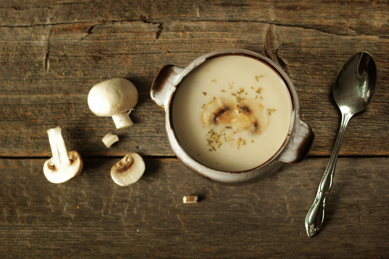 Find a quirky arrangement for a soup photo