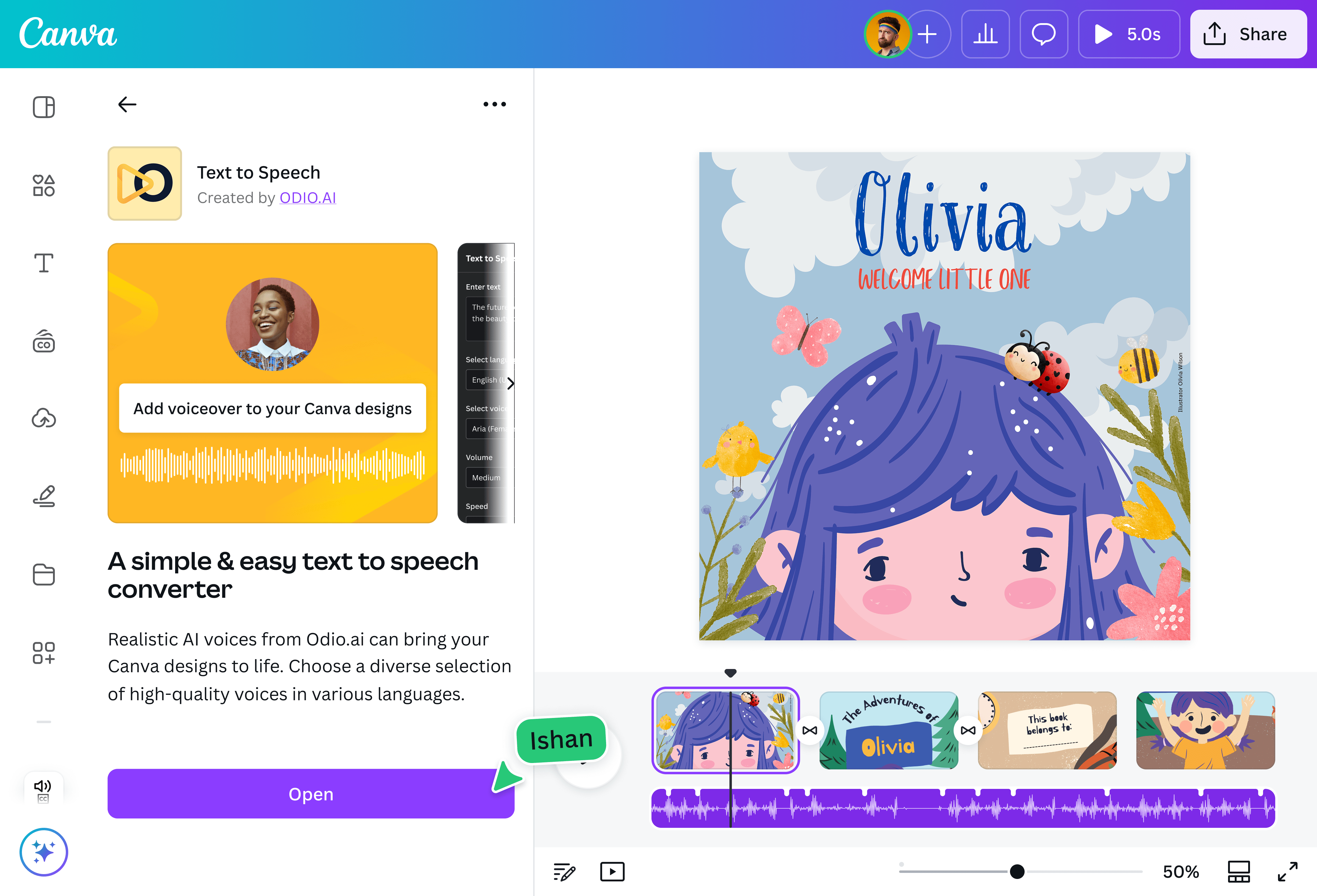 AI Text to Speech Bengali Generator | Canva