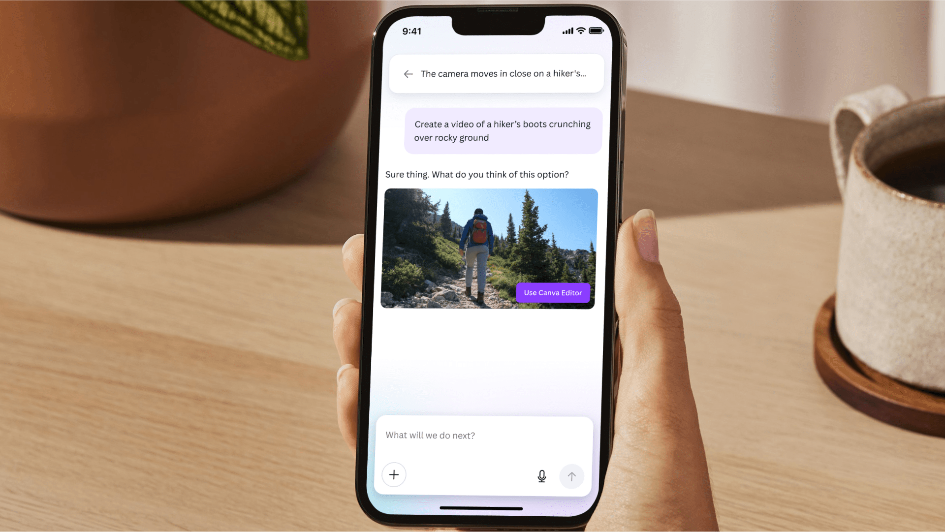 Canva AI tạo video clip trên thiết bị di động
