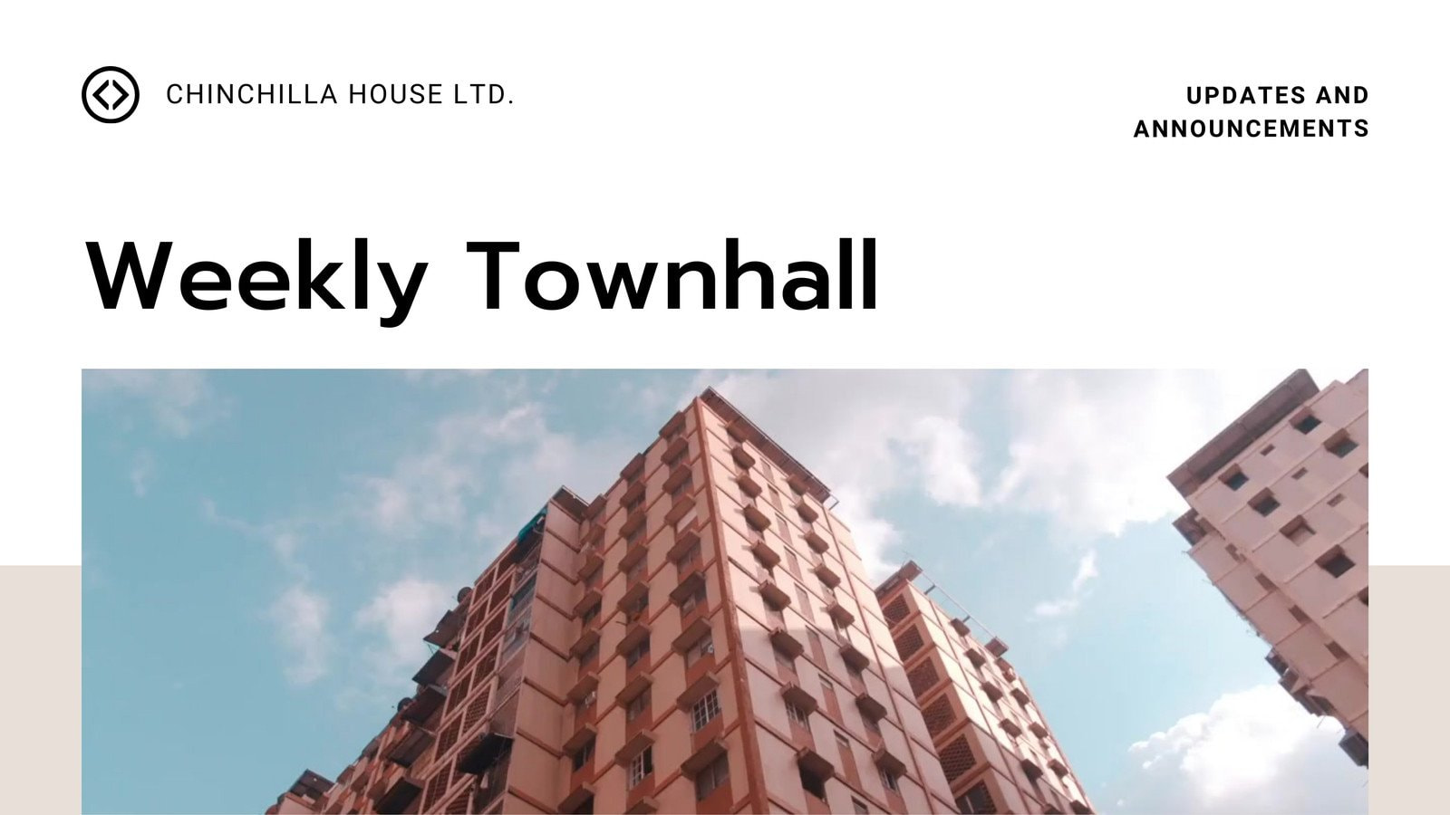 White and Taupe Pink Simple Professional Light Announcement/Update Video