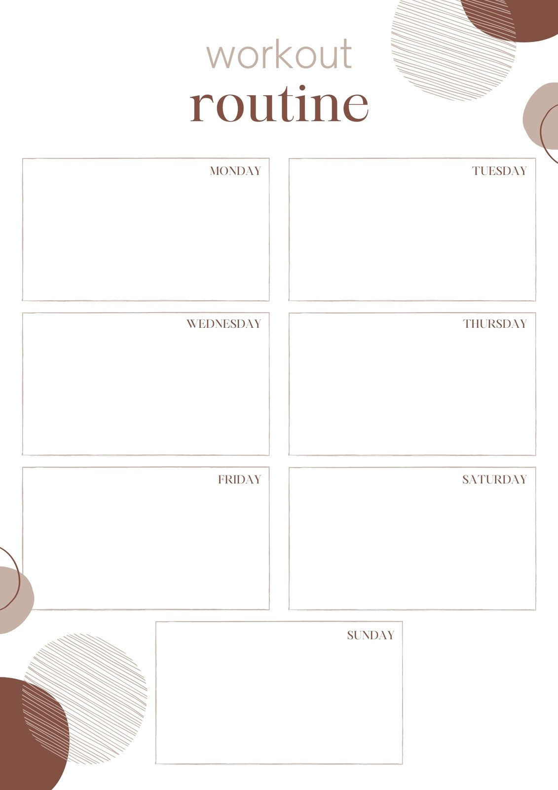 Free Workout Planner Maker - Create a Workout Planner | Canva