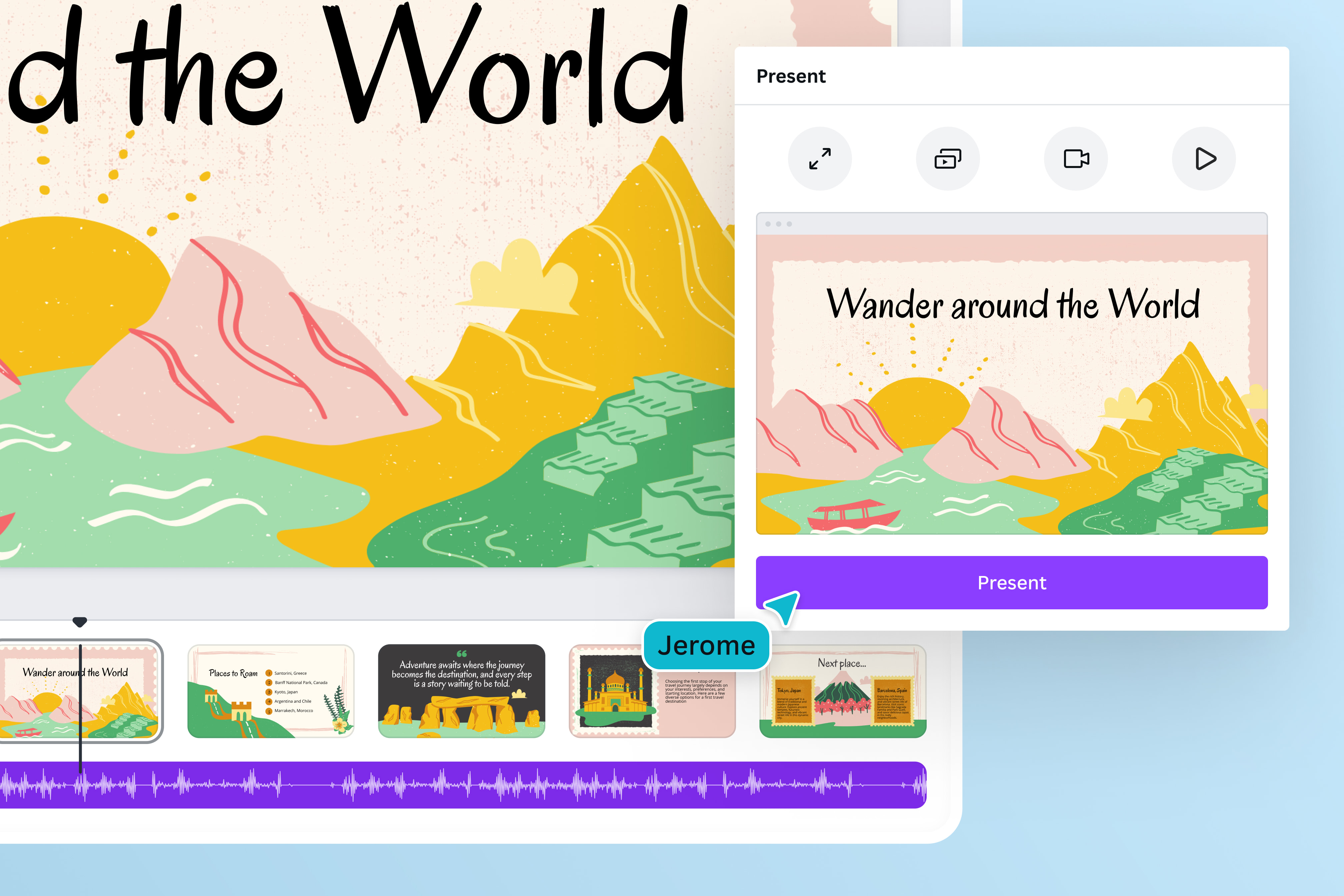 นำดนตรีที่สร้างโดย AI มาใช้กับการนำเสนอของคุณ