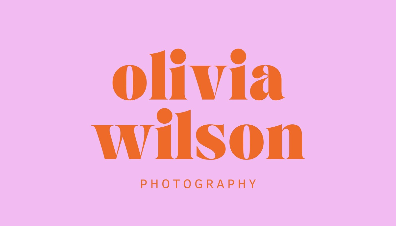 Orange Modern Fun Photography Business Card