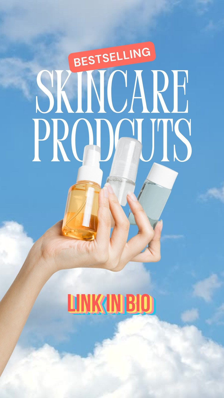 Blue Skincare Product Promotion Instagram Reels and TikTok Mobile Video