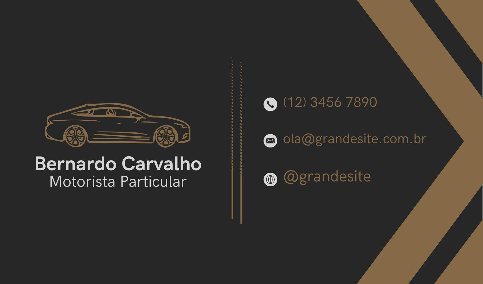 Criar Cartão De Visita Para Taxi Executivo | Canva