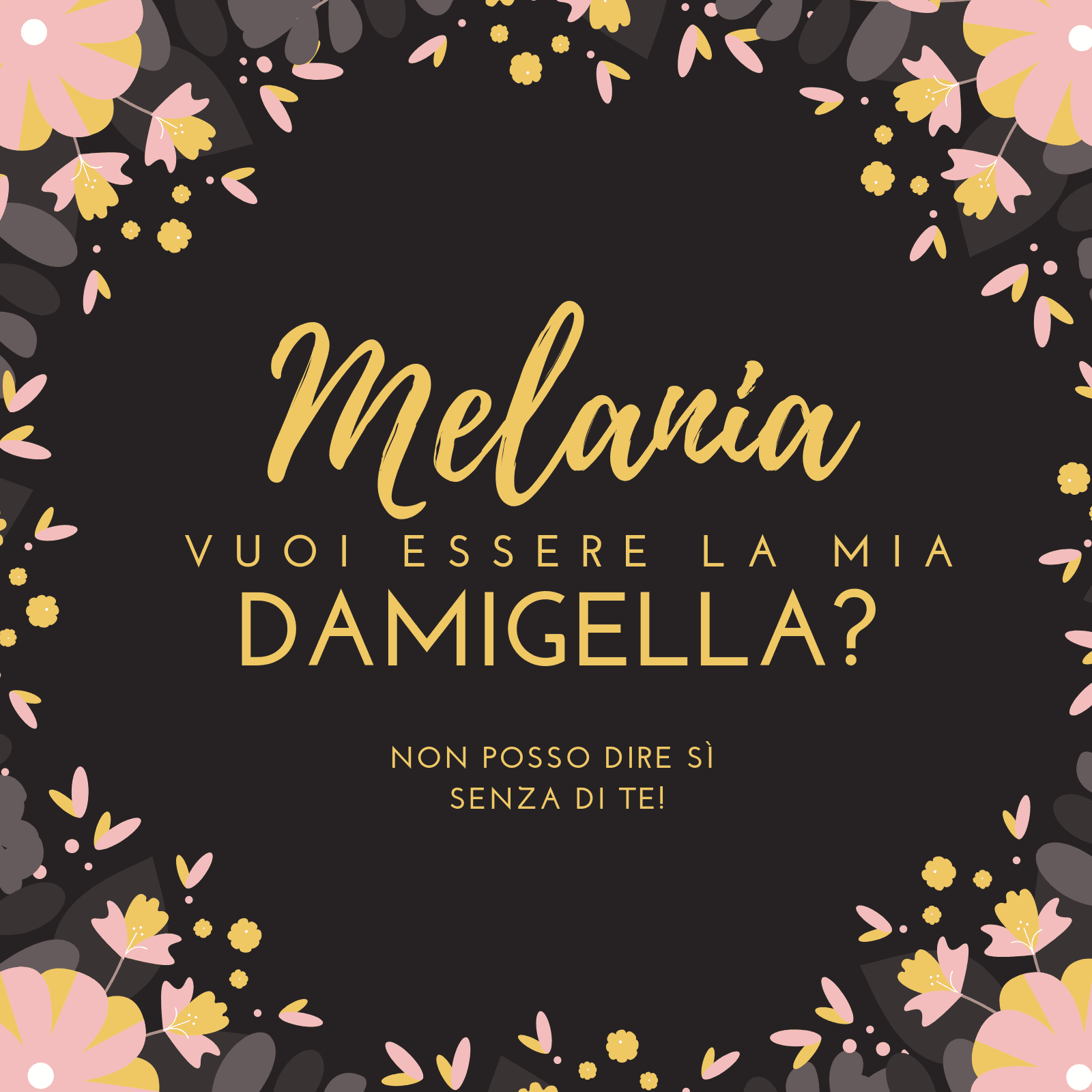 Portachiavi Richiesta Damigella D'Onore – Ciondolo Fiore In Acciaio Inossidabile – Vuoi Essere La Mia Damigella? (Argento) - 2